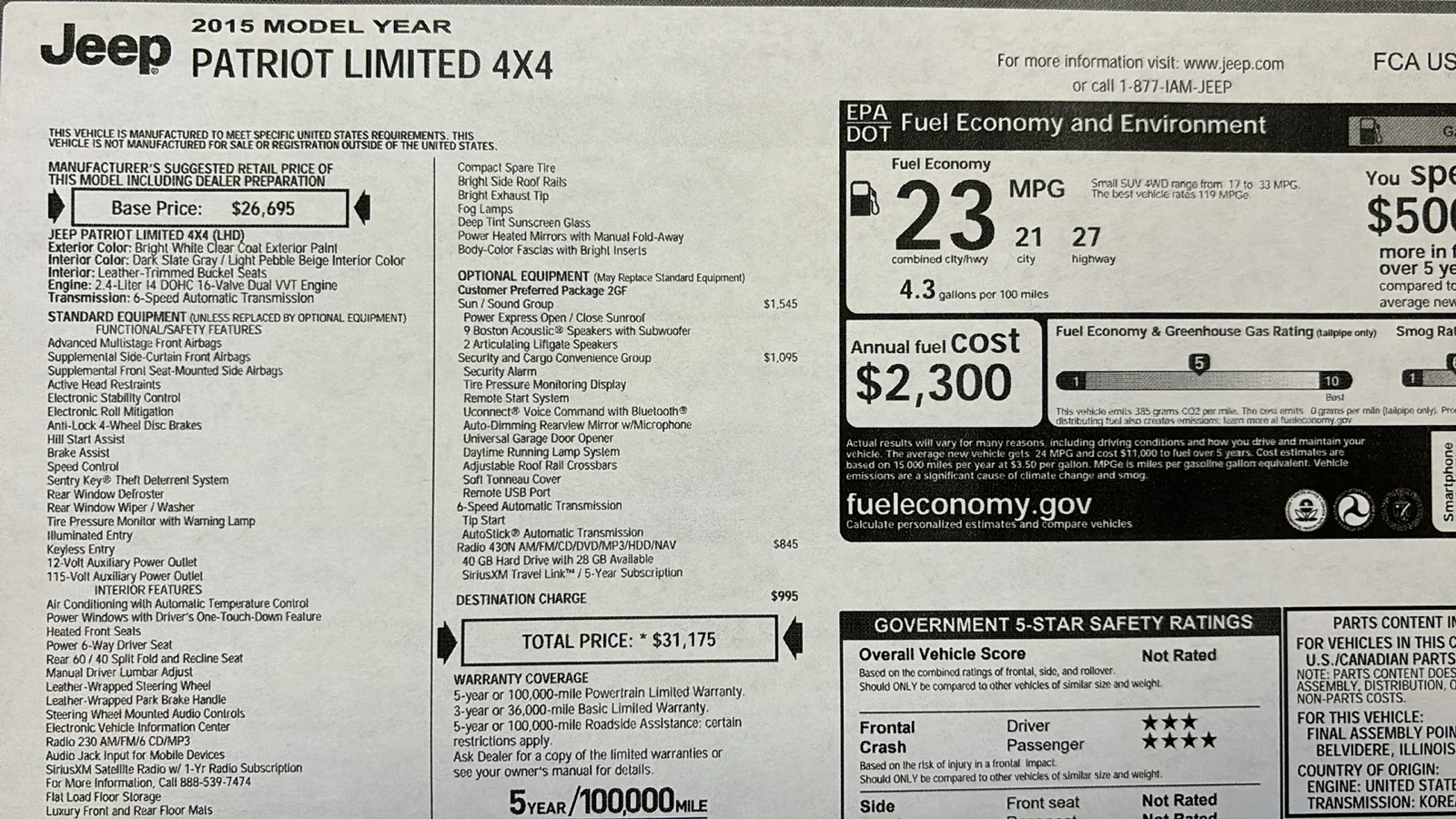 2015 Jeep Patriot Limited 28