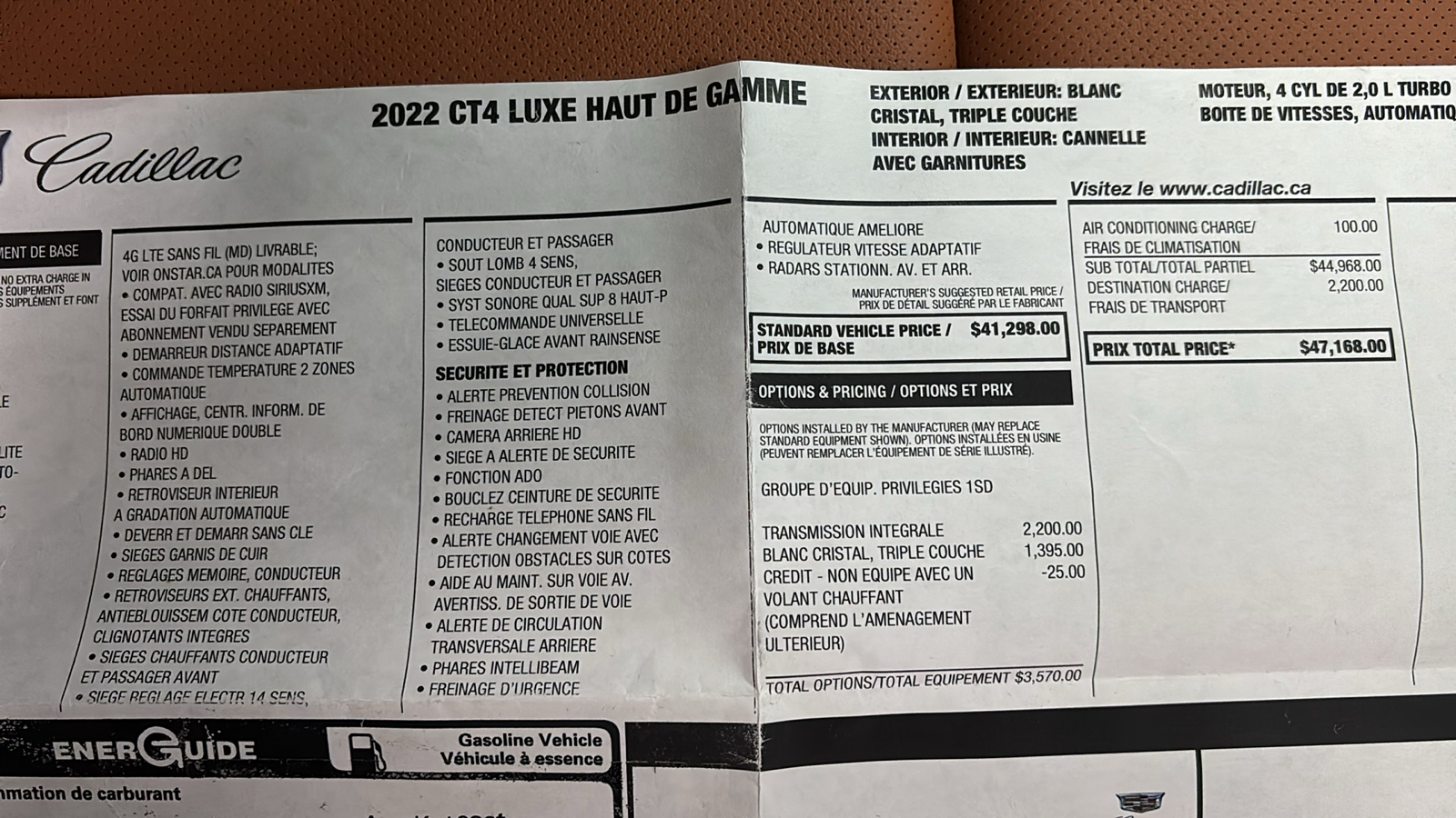 Car Connection Superstore - Used vehicle - SEDAN CADILLAC CT4 2022