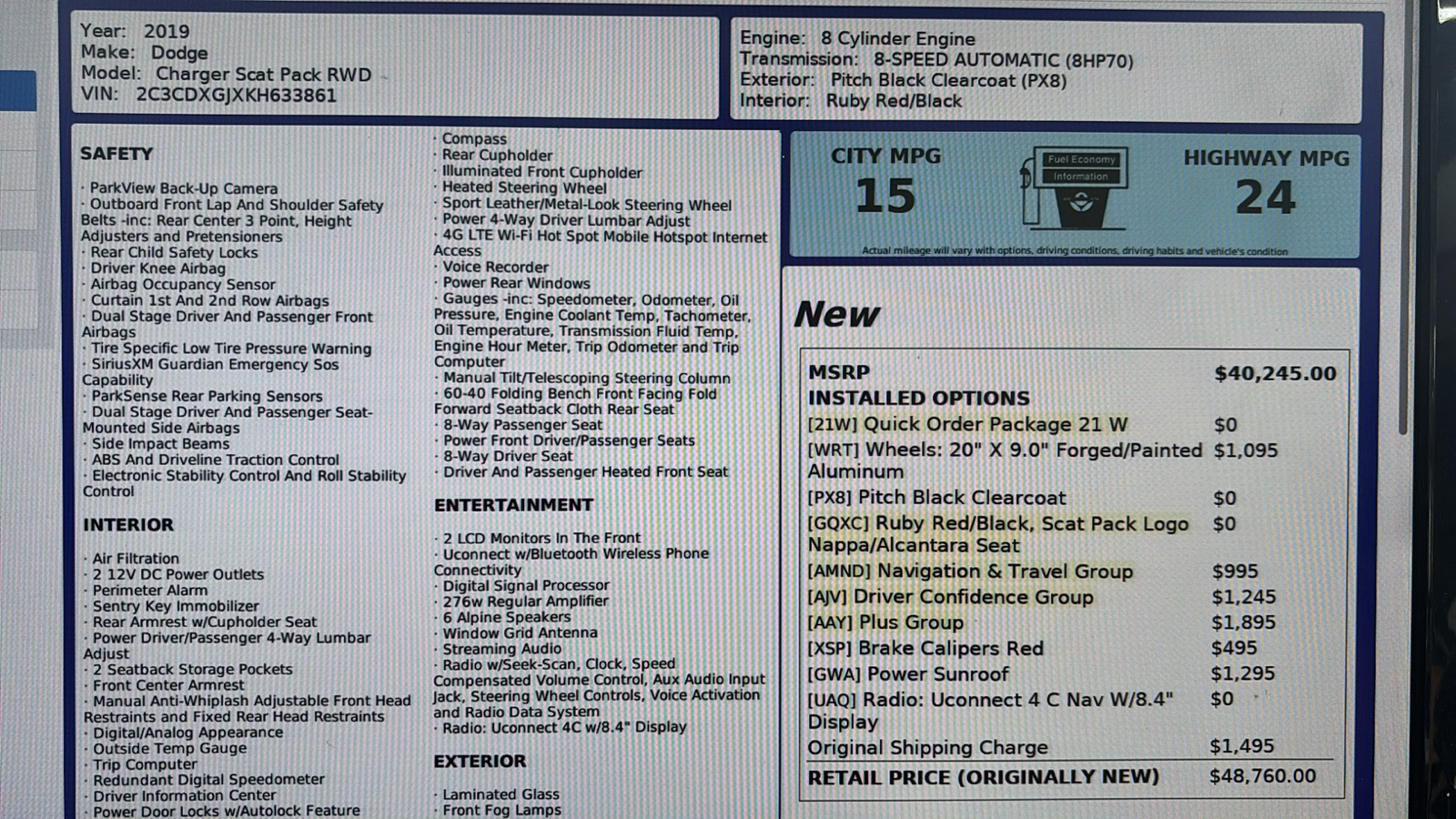 Car Connection Superstore - Used vehicle - SEDAN DODGE CHARGER 2019