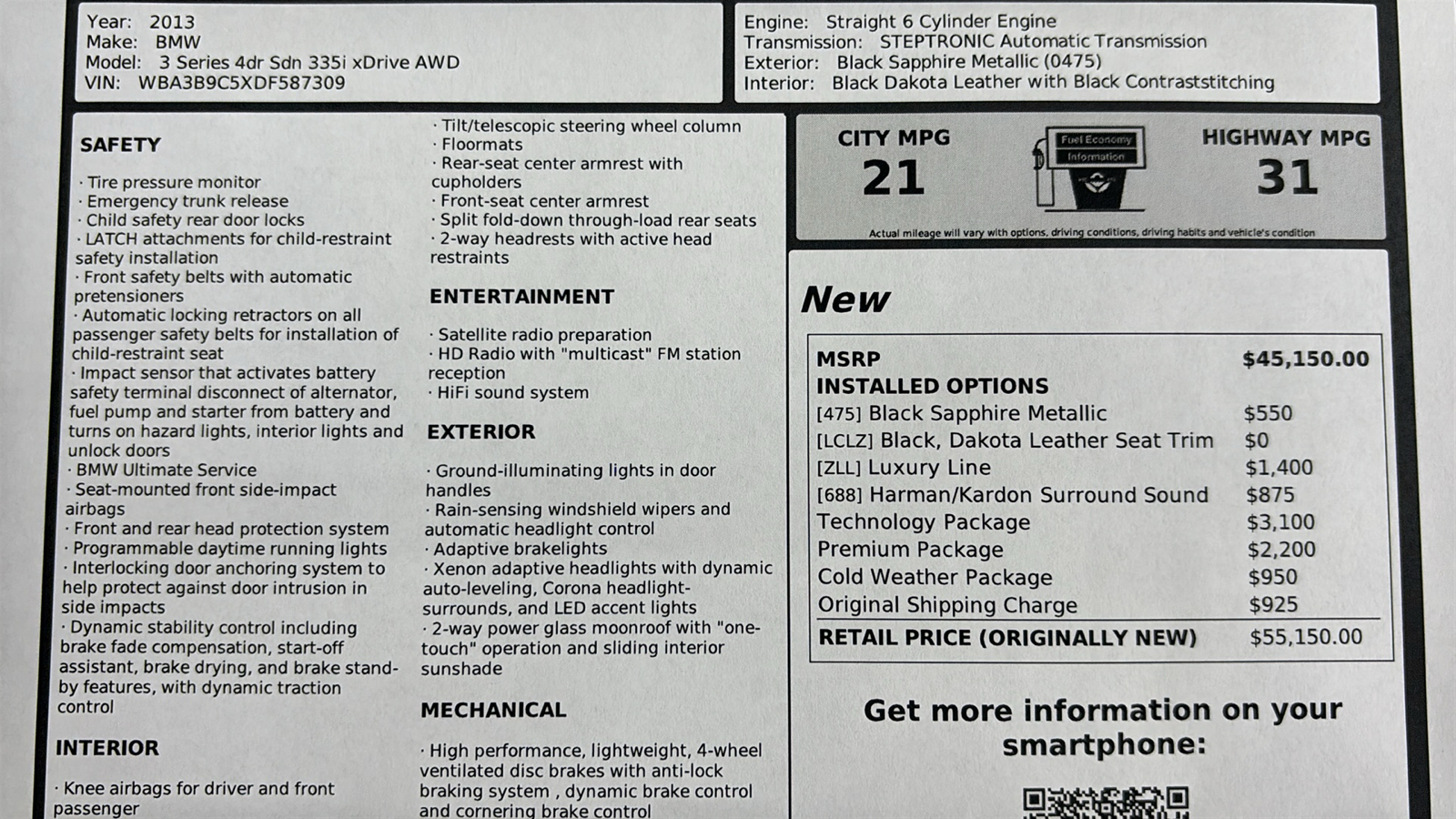 Car Connection Superstore - Used vehicle - SEDAN BMW 3 SERIES 2013