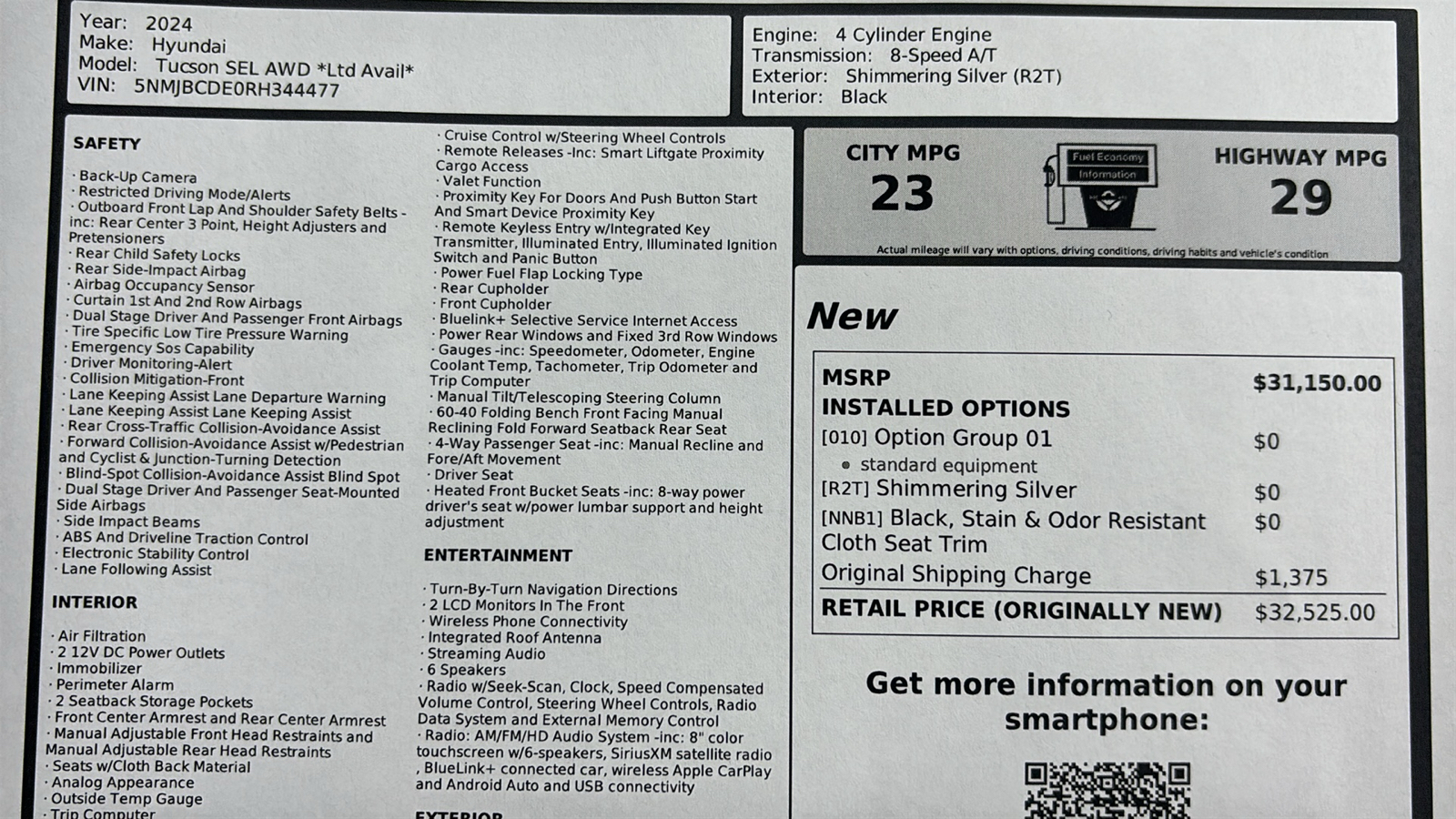 Car Connection Superstore - Used vehicle - SUV HYUNDAI TUCSON 2024