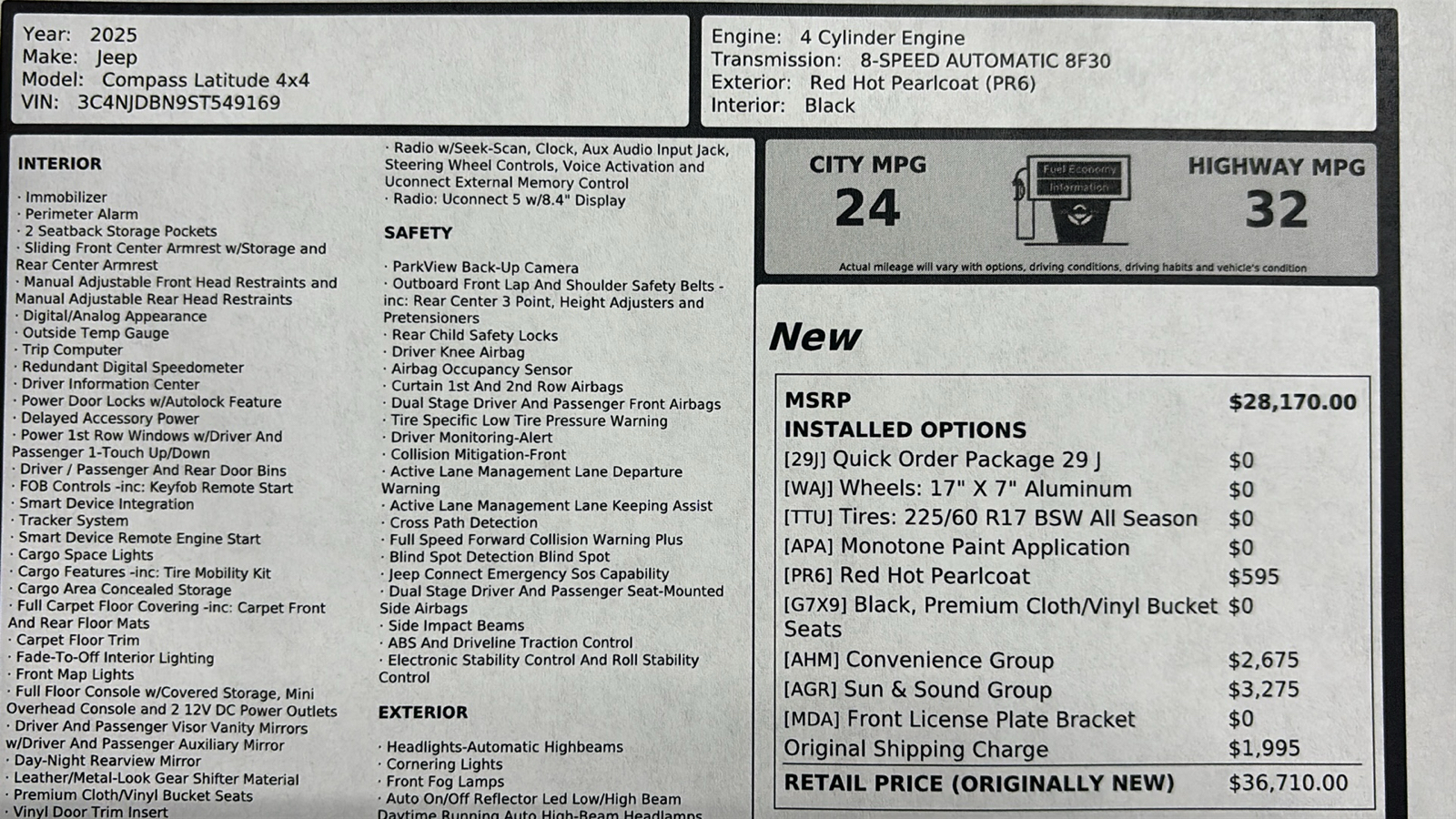 Car Connection Superstore - Used vehicle - SUV JEEP COMPASS 2025