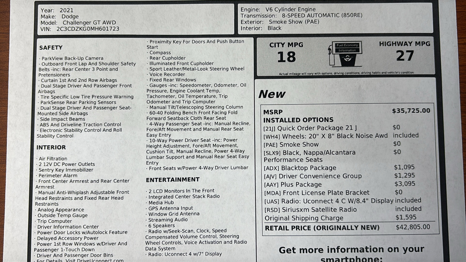 Car Connection Superstore - Used vehicle - COUPE DODGE CHALLENGER 2021