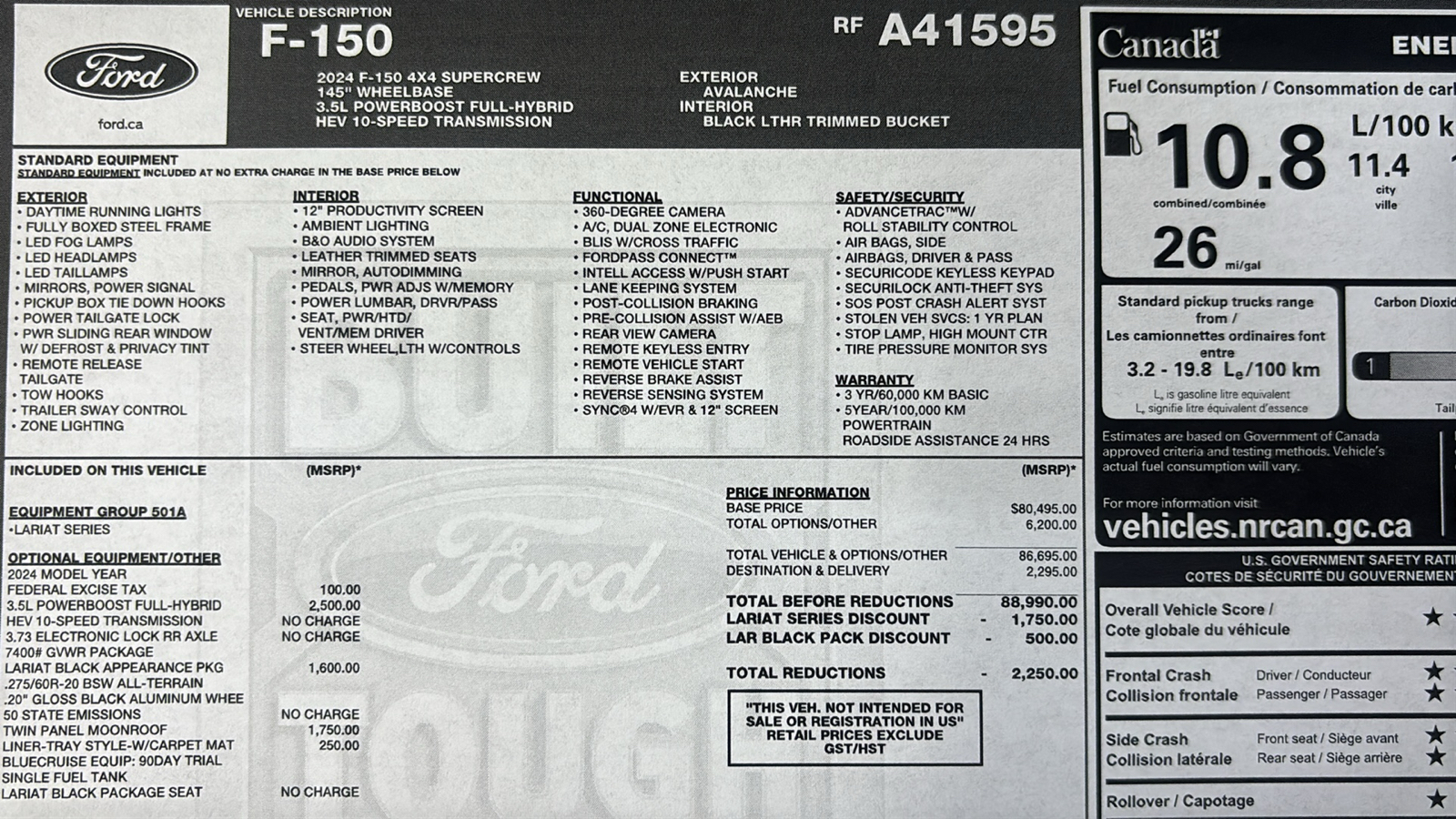 Car Connection Superstore - Used vehicle - TRUCK FORD F-150 CREW 2024