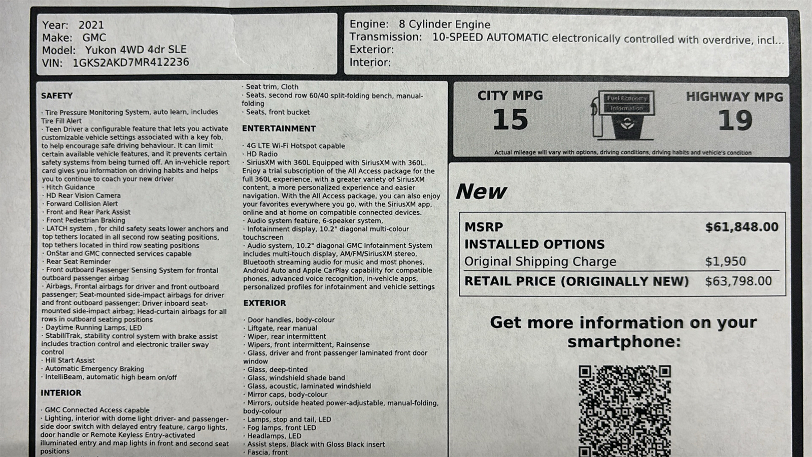 Car Connection Superstore - Used vehicle - SUV GMC YUKON 2021
