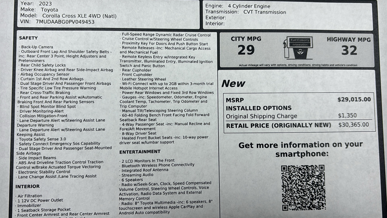 Car Connection Superstore - Used vehicle - SUV TOYOTA COROLLA CROSS 2023