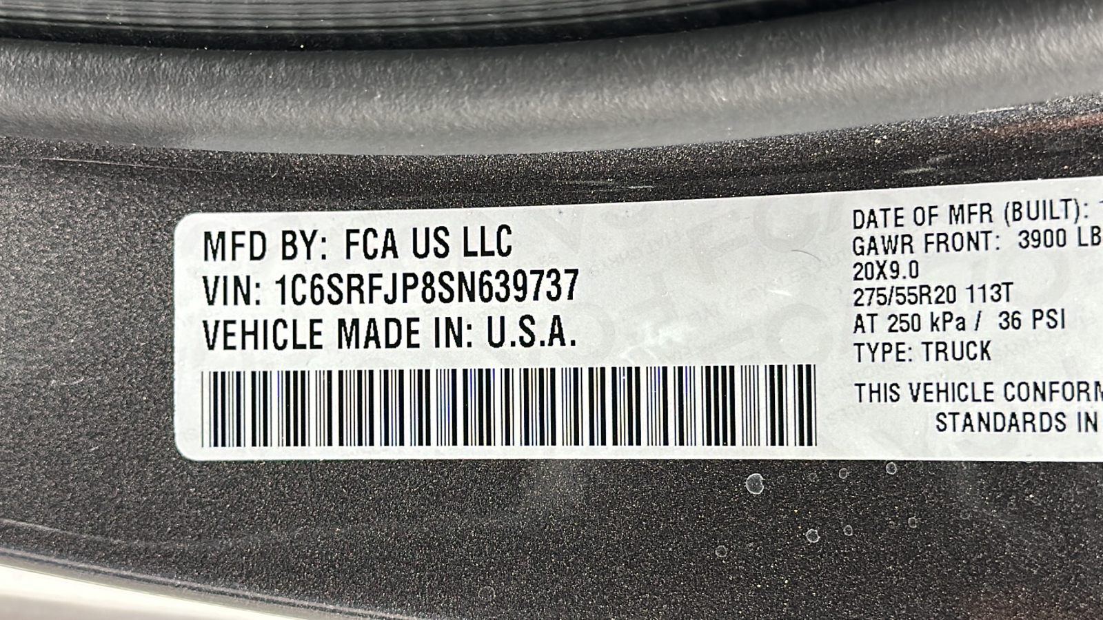 2025 Ram 1500 LARAMIE CREW CAB 4X4 57 BOX 53