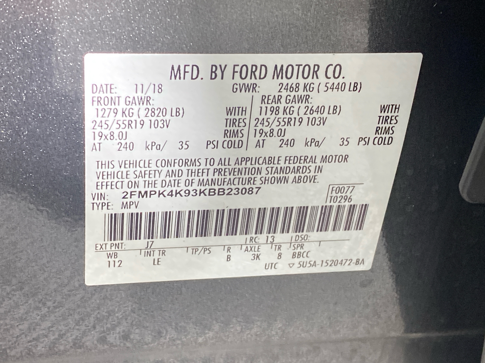 2019 Ford Edge Titanium 43