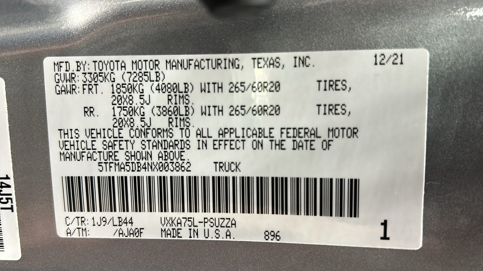 2022 Toyota Tundra 1794 40