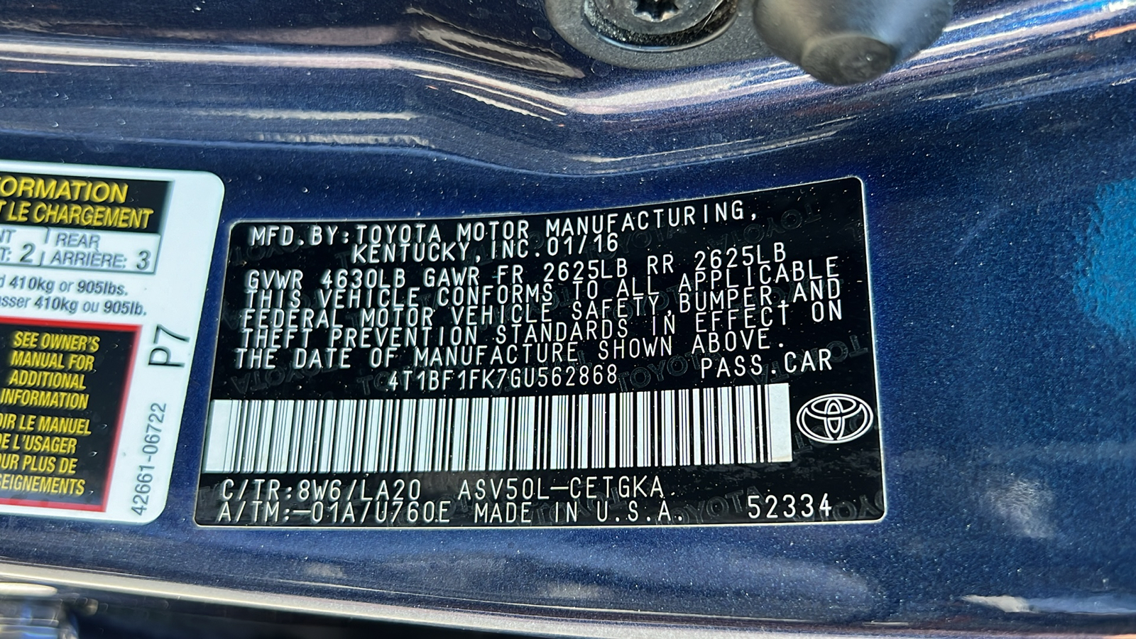 2016 Toyota Camry XLE 21