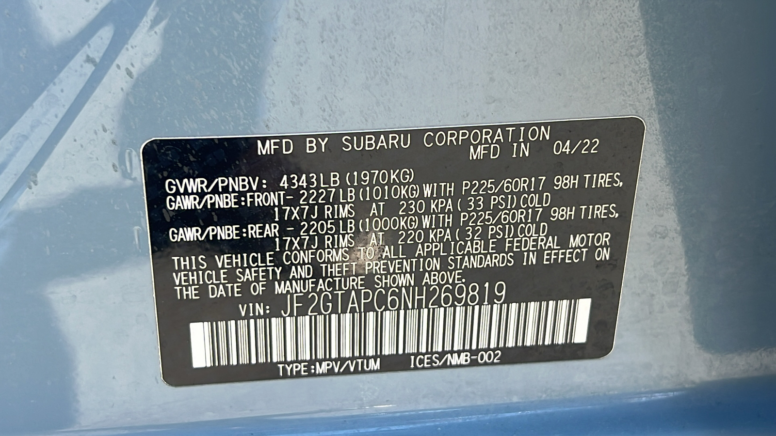 2022 Subaru Crosstrek Premium 21