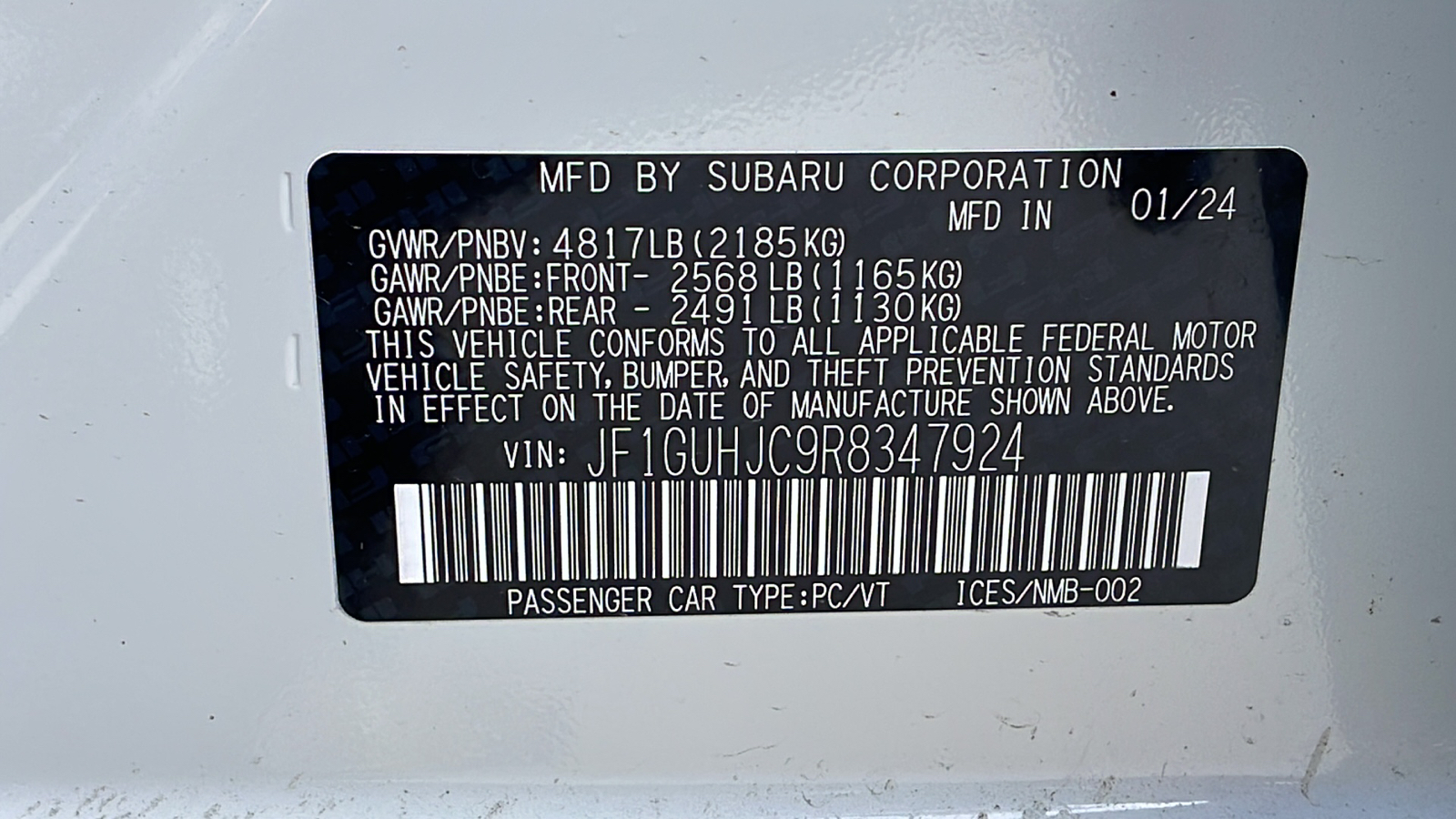 2024 Subaru Impreza RS 21
