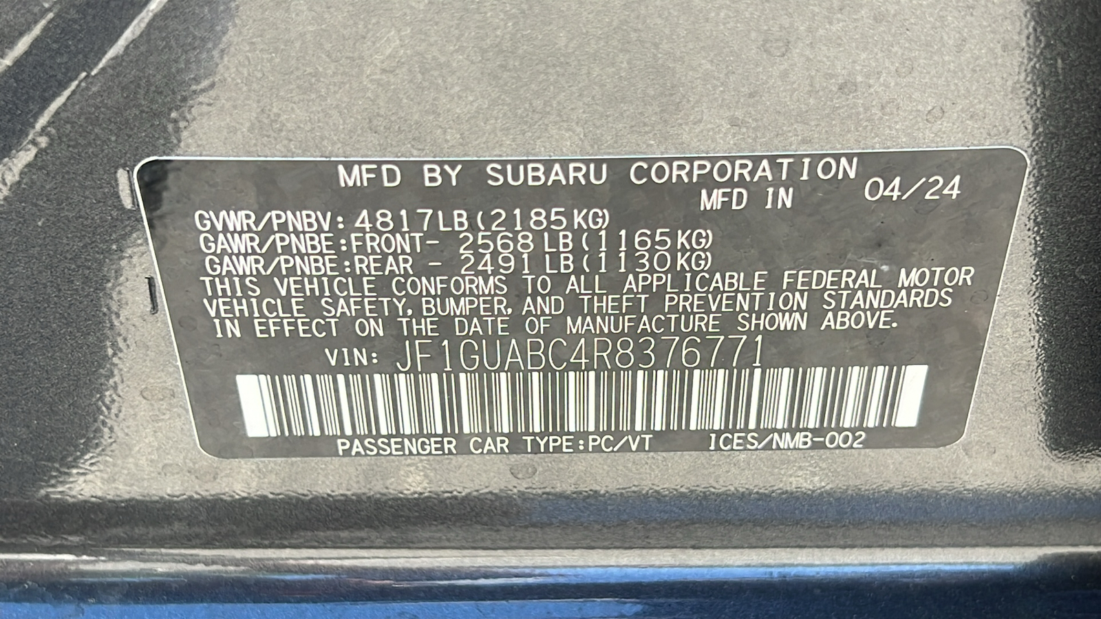 2024 Subaru Impreza CVT 21