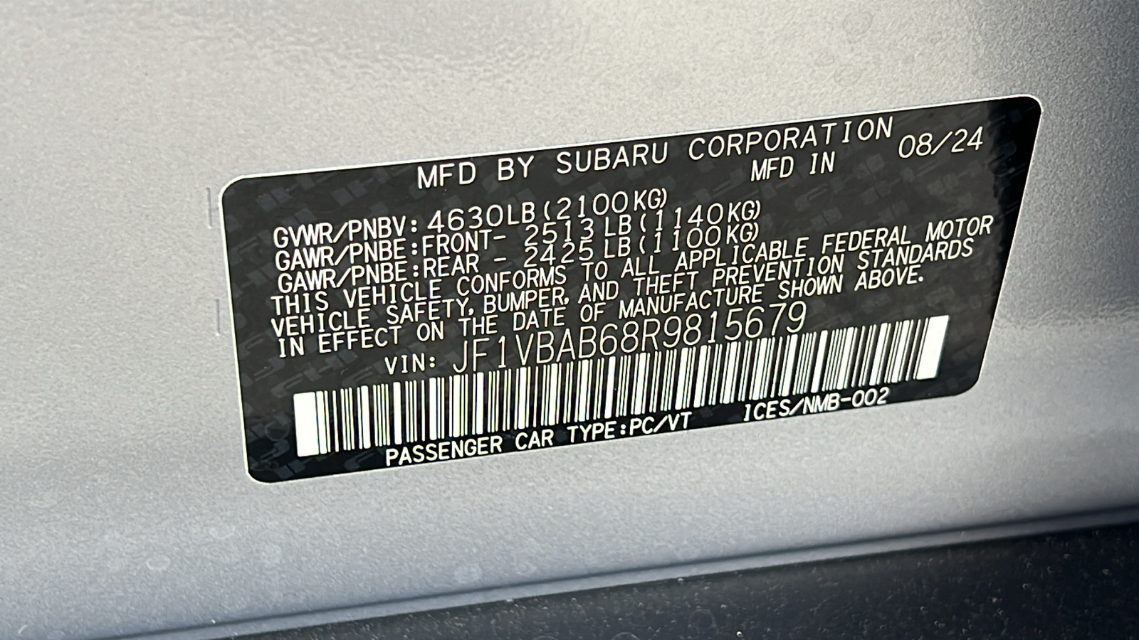 2024 Subaru WRX 6MT 21