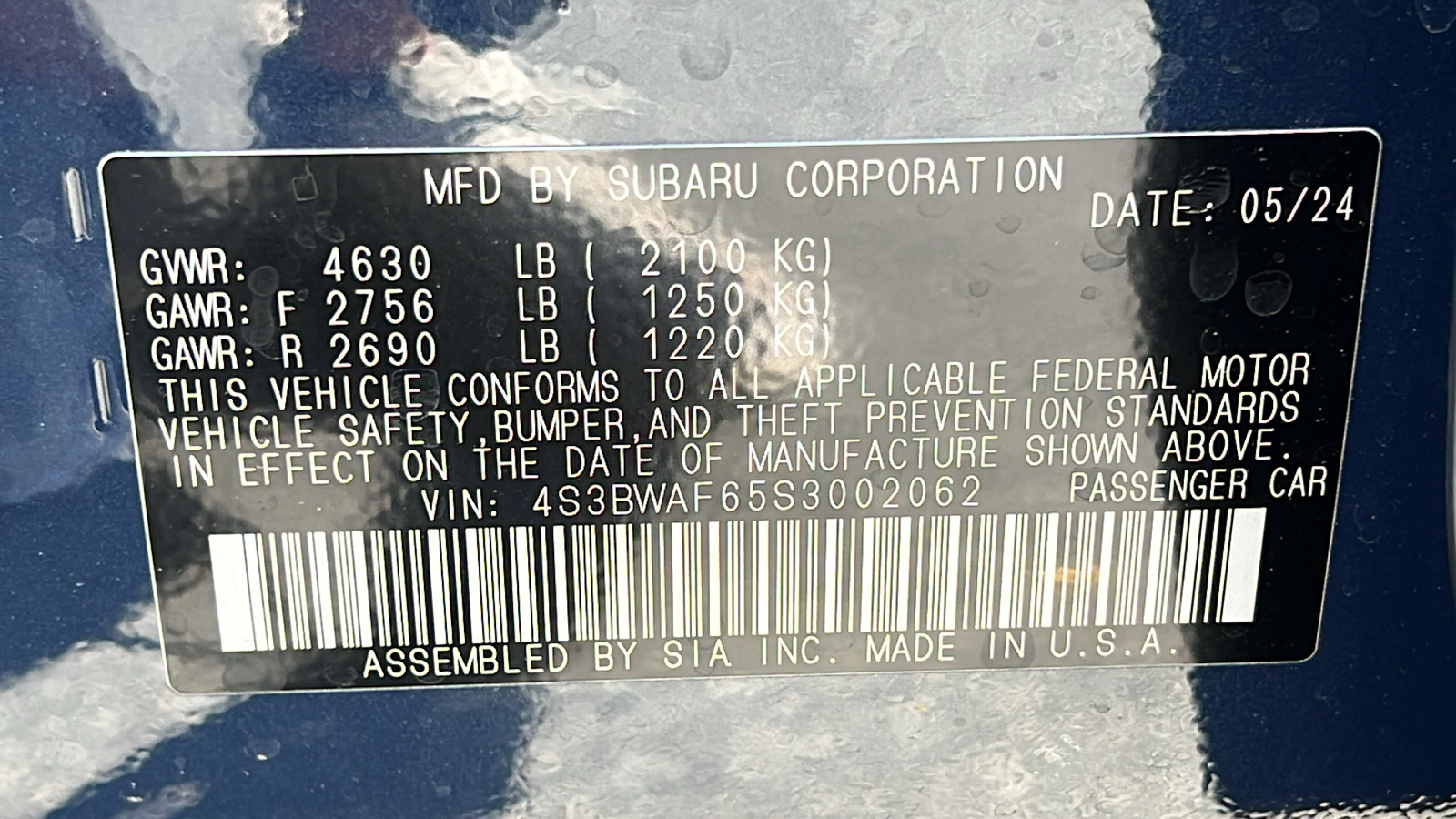 2025 Subaru Legacy Premium 21