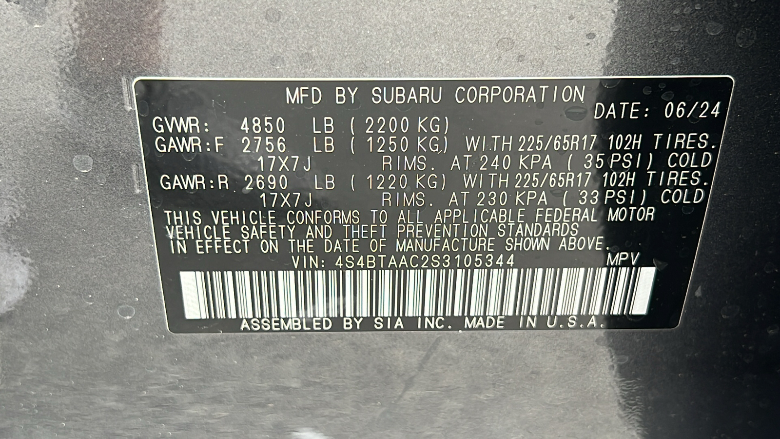 2025 Subaru Outback CVT 21