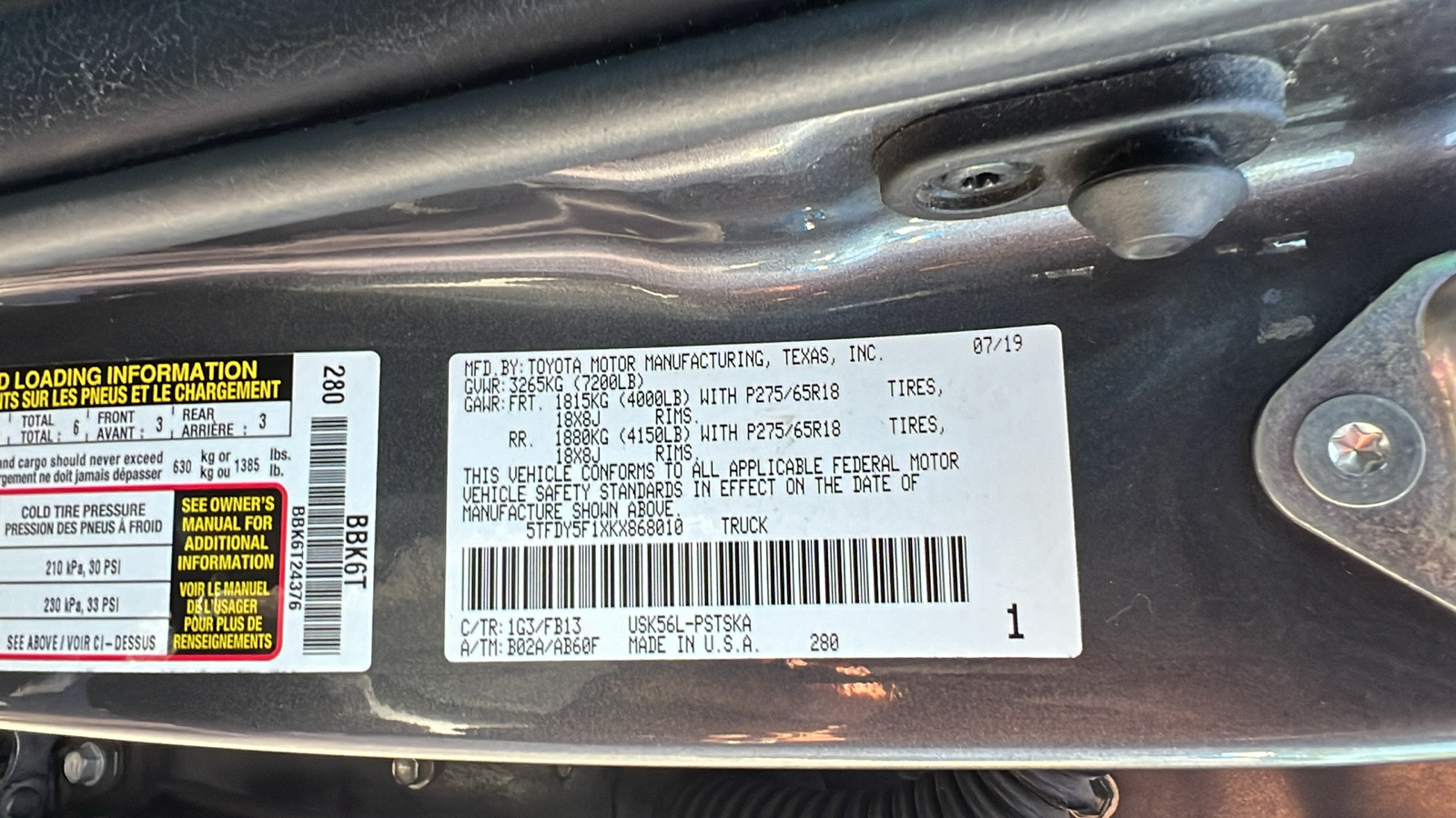2019 Toyota Tundra SR5 CrewMax 5.5 Bed 5.7L 21