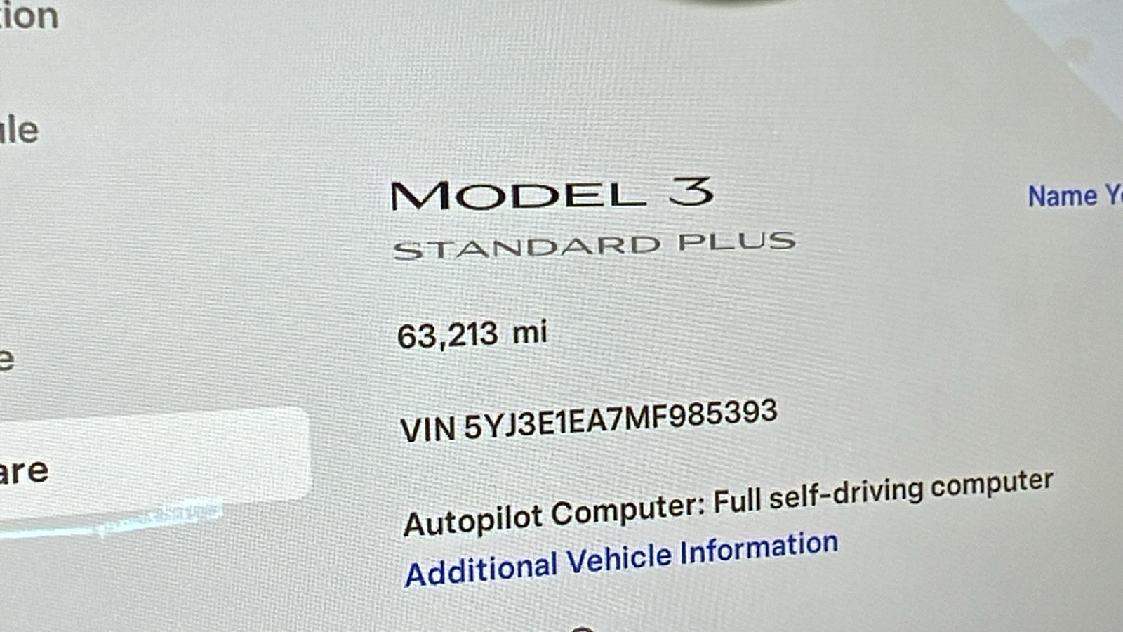 2021 Tesla Model 3 Standard Range Plus 25