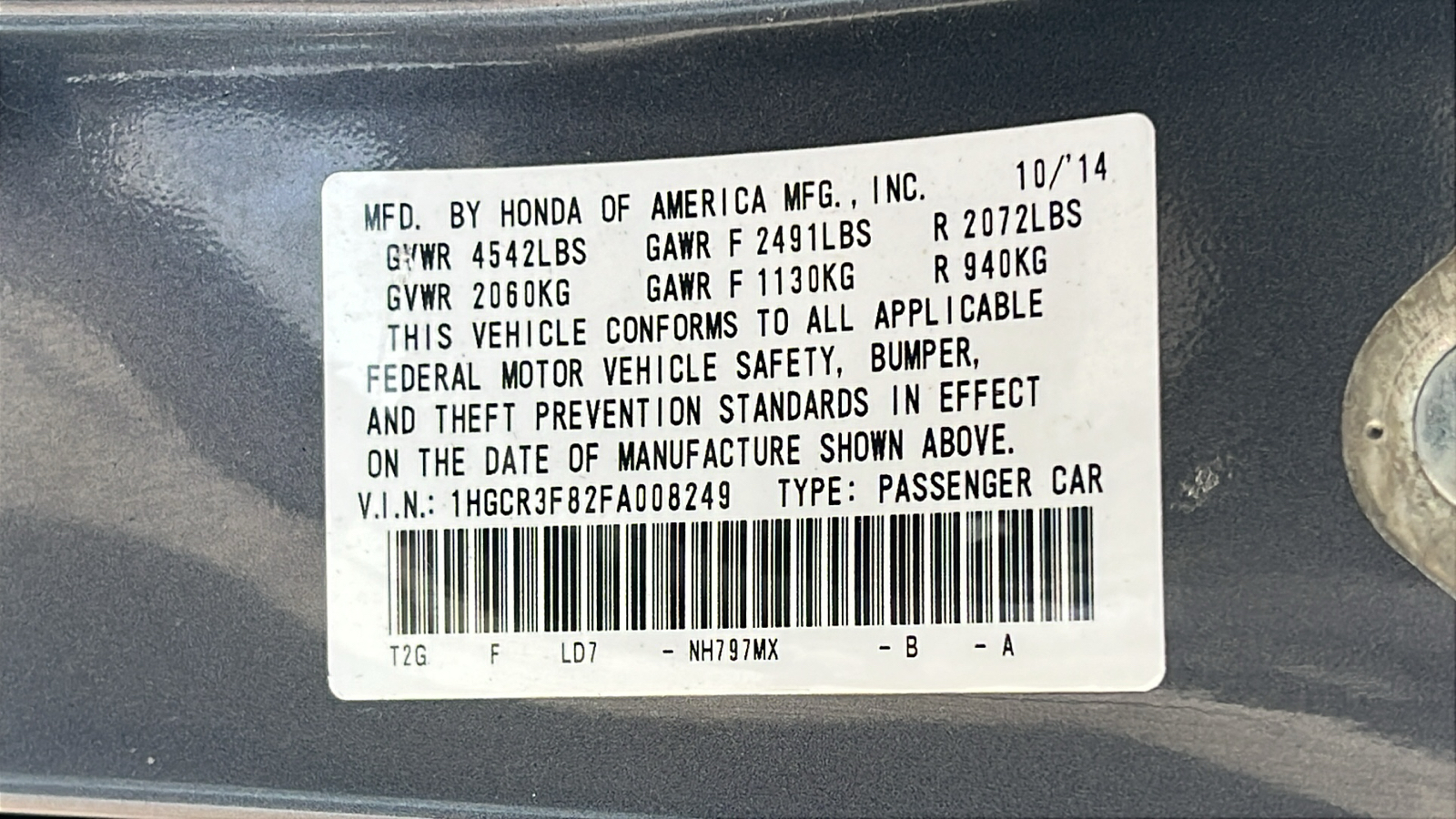 2015 Honda Accord EX-L 21