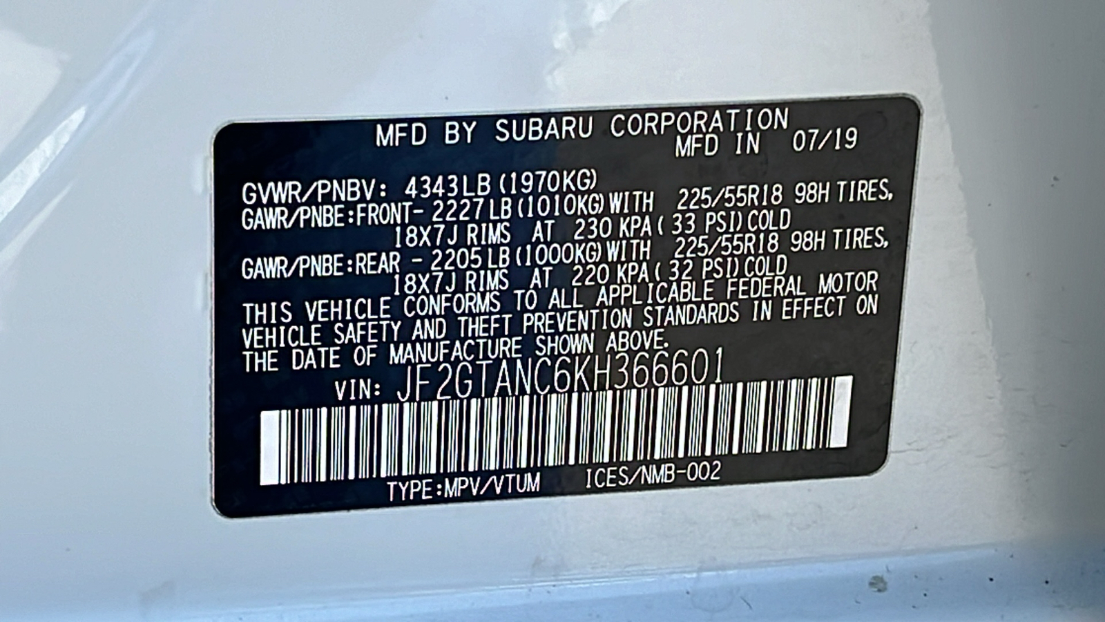 2019 Subaru Crosstrek Limited 21