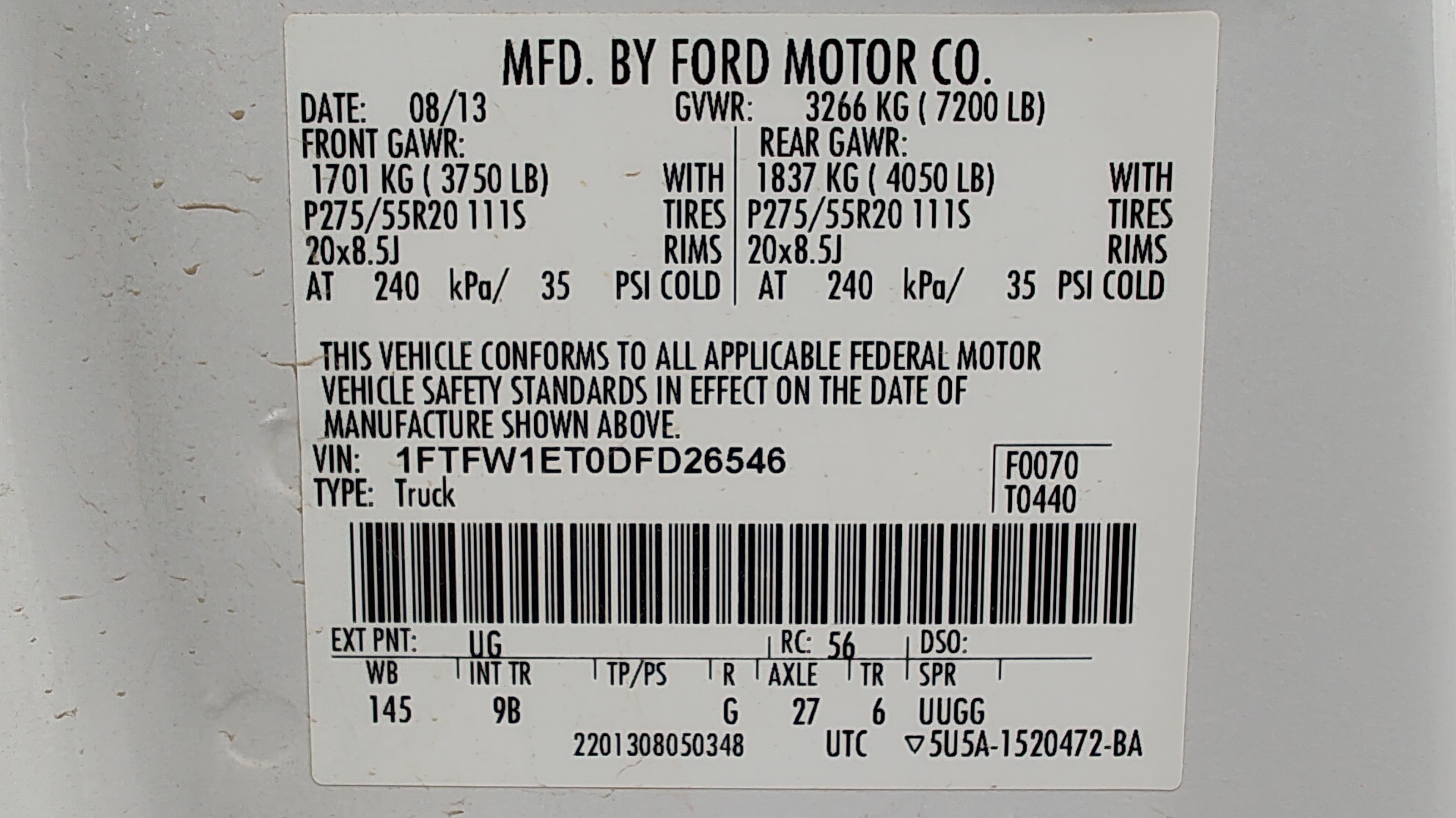 2013 Ford F-150 Platinum 4WD SuperCrew 145 20