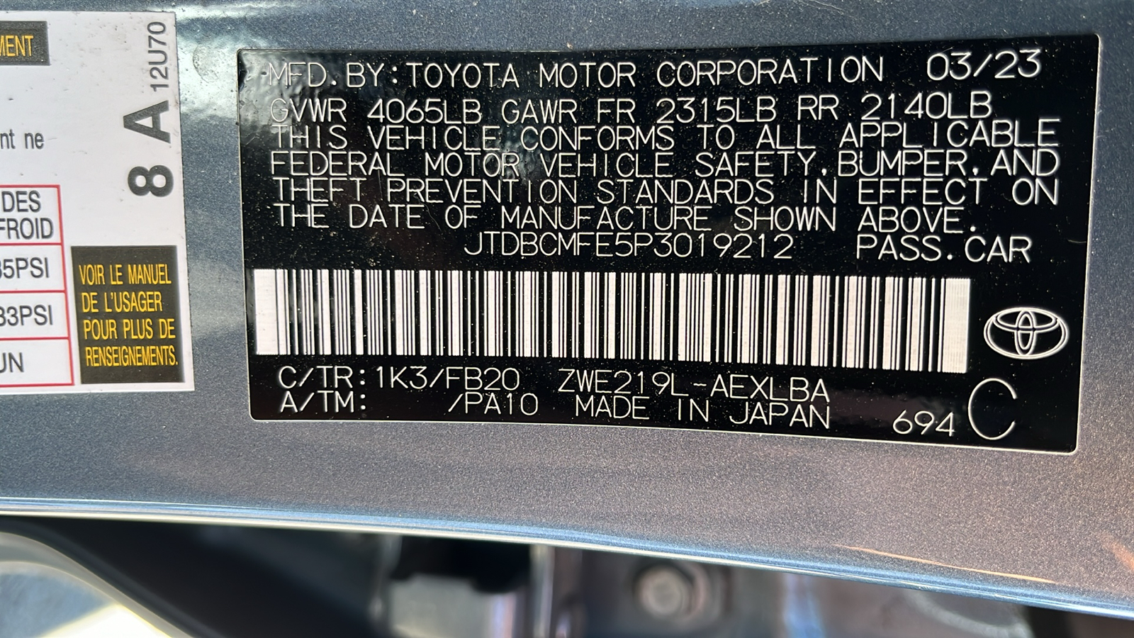 2023 Toyota Corolla Hybrid LE 33