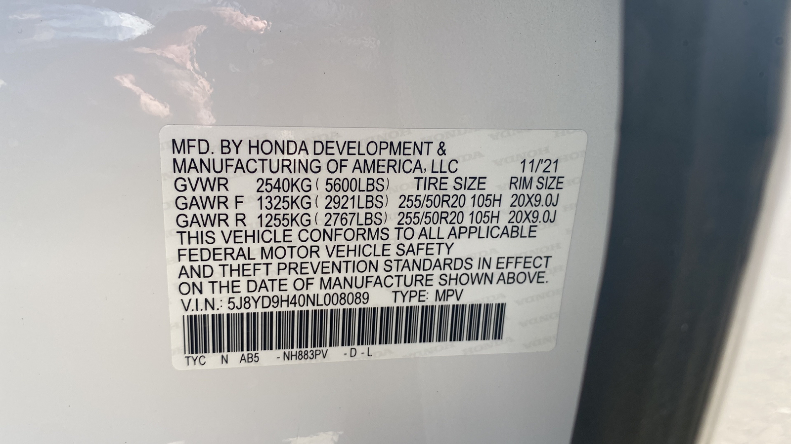 2022 Acura MDX w/Tech 23