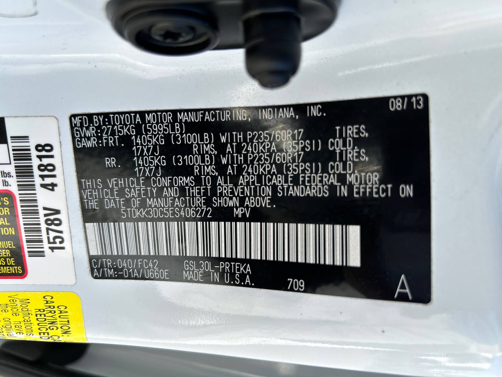 2014 Toyota Sienna LE 8-Passenger 34