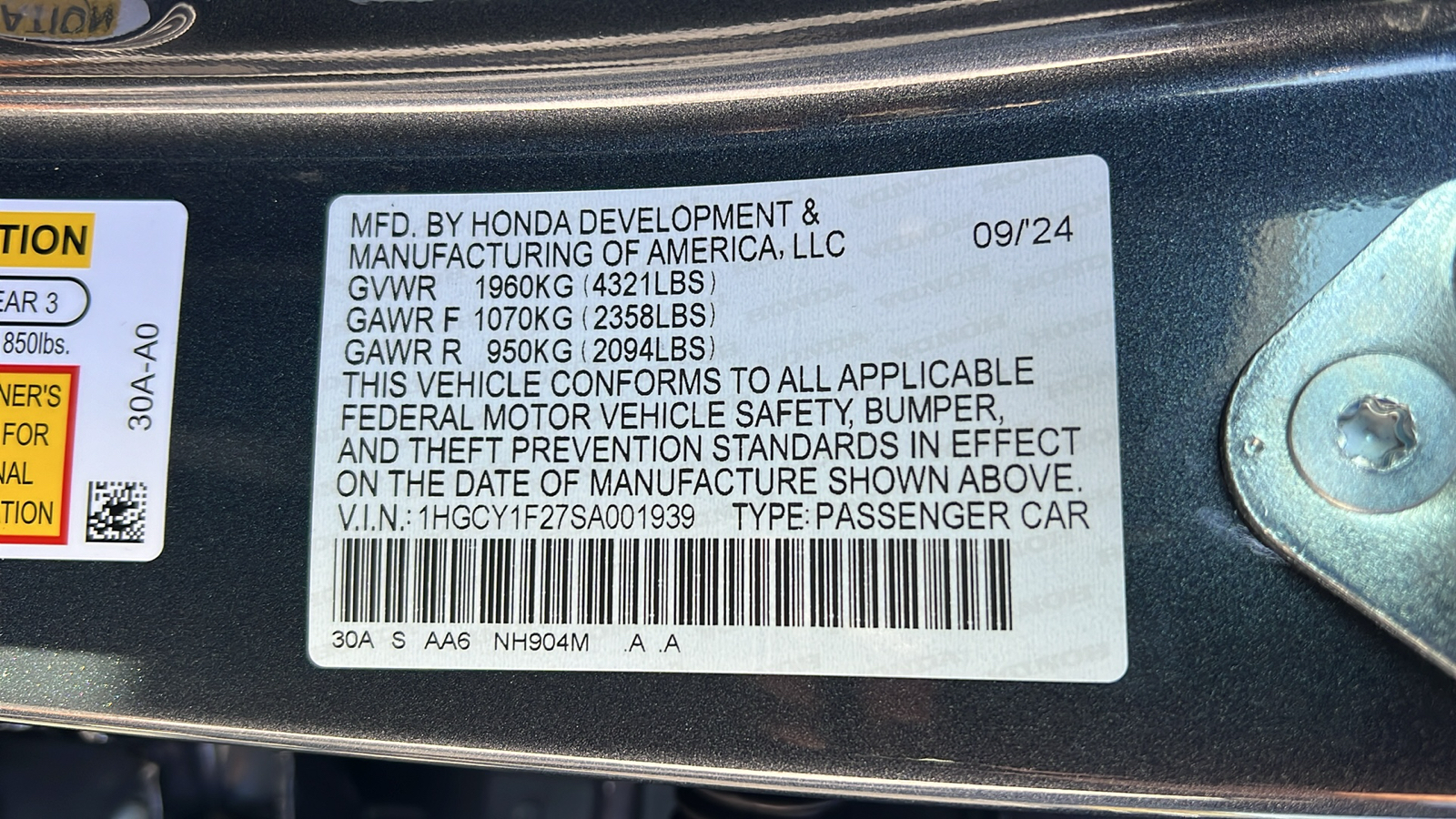 2025 Honda Accord Sedan LX 30