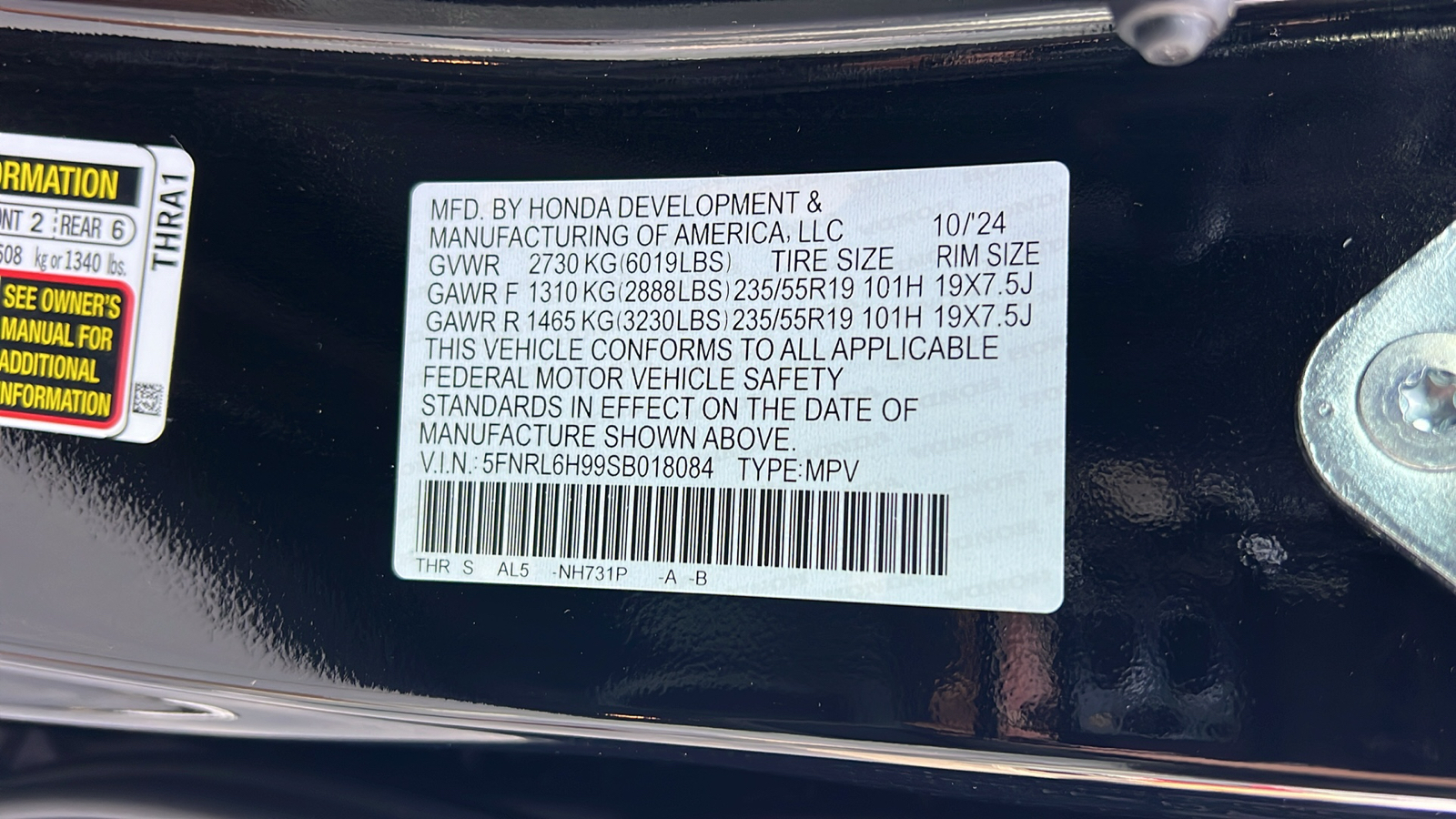 2025 Honda Odyssey Elite 40