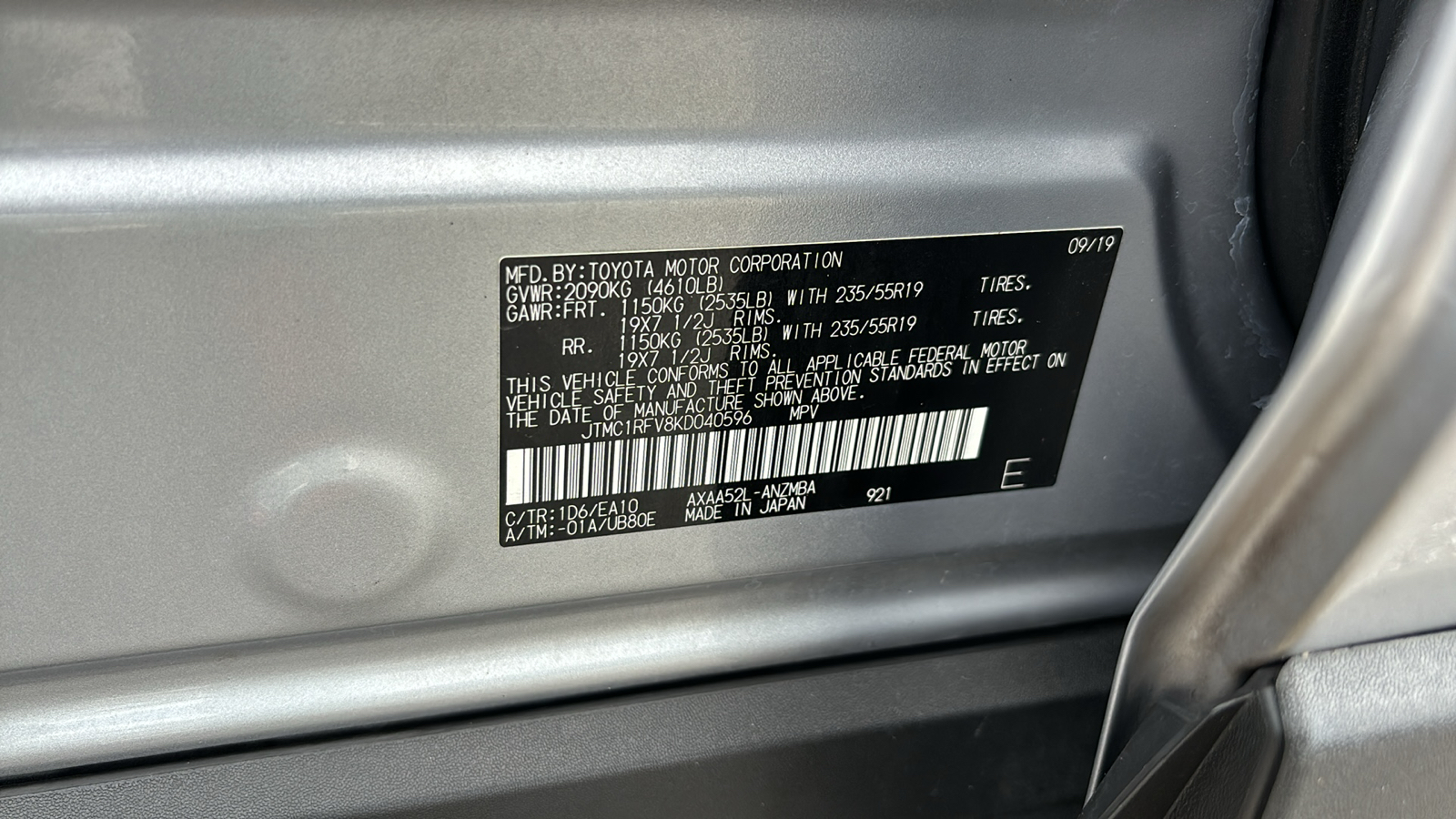 2019 Toyota RAV4 XLE Premium 13