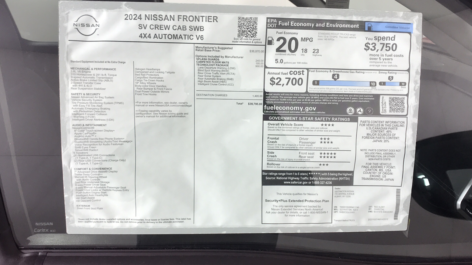 2024 Nissan Frontier SV 28