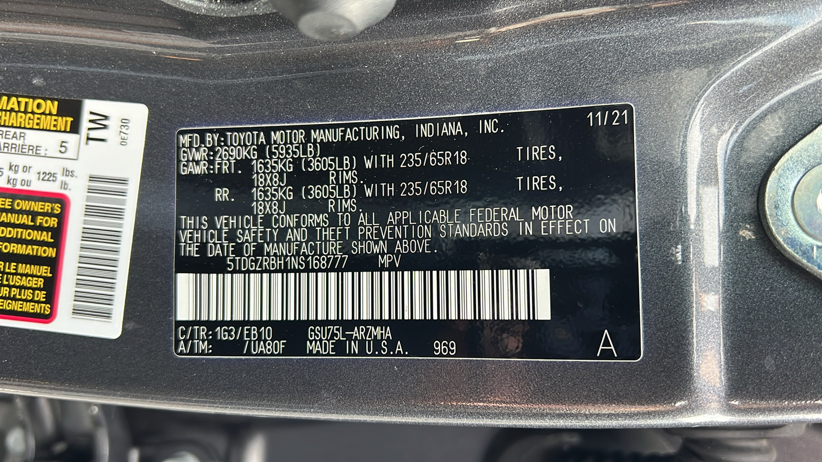 2022 Toyota Highlander XLE 36