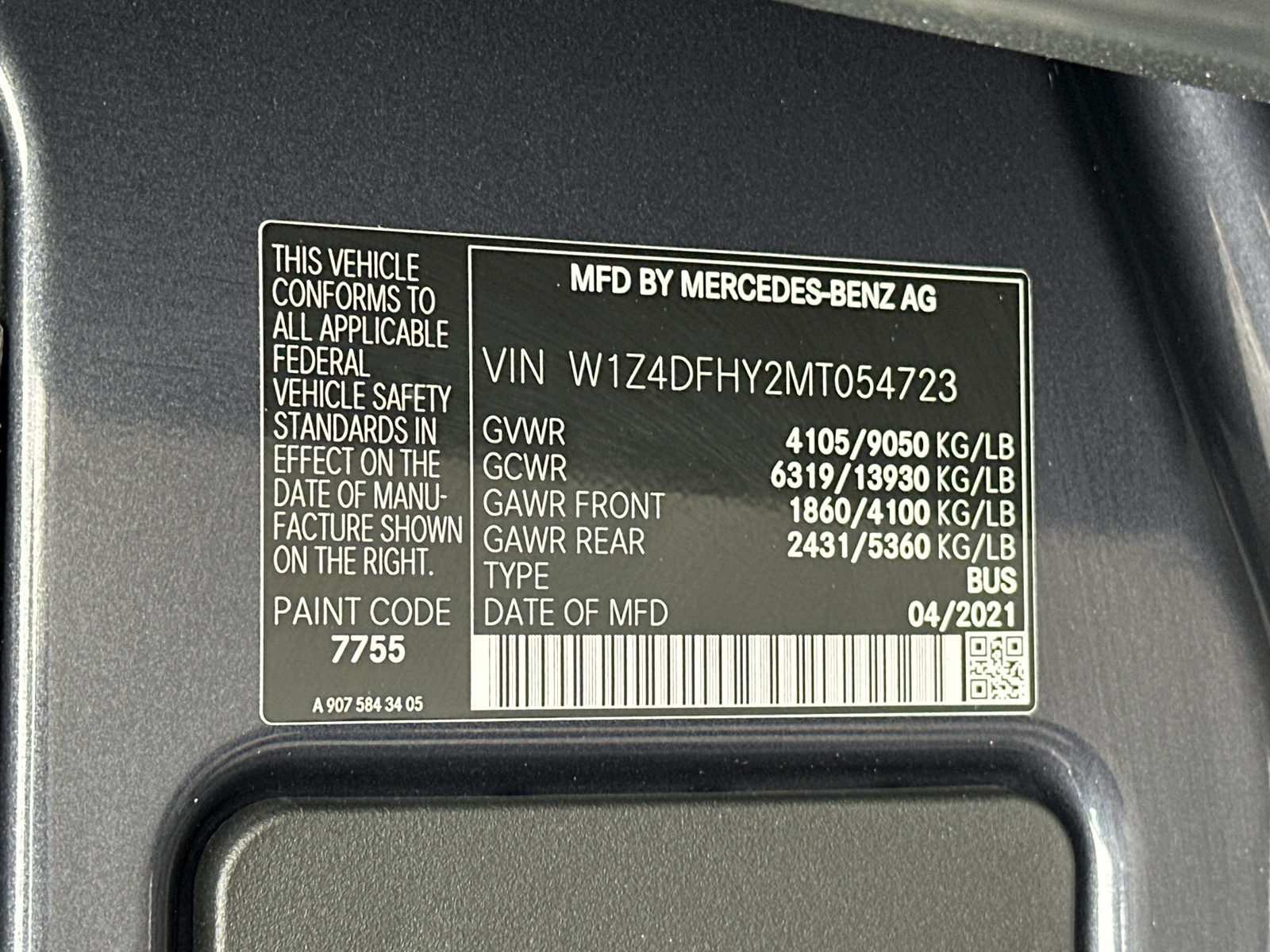 2021 Mercedes-Benz Sprinter 2500 Passenger 144 WB 32