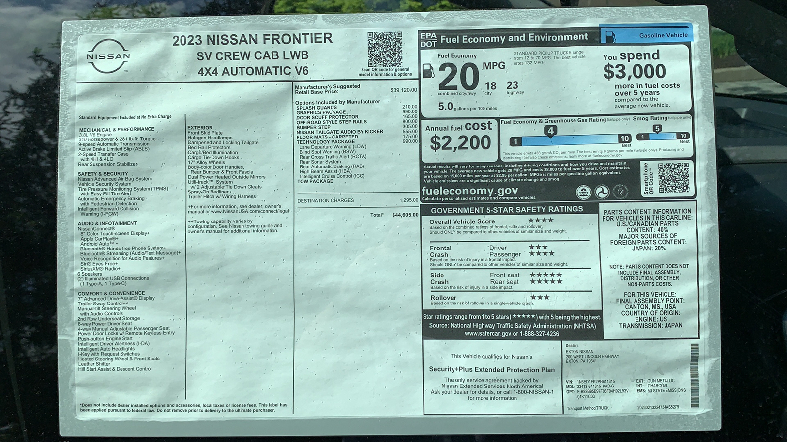 2023 Nissan Frontier SV 11