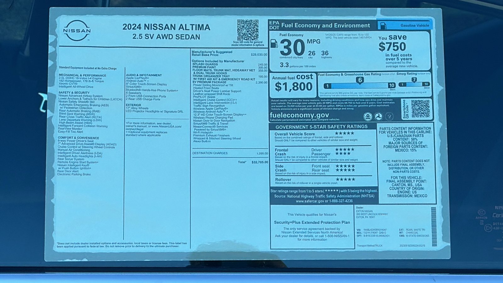2024 Nissan Altima 2.5 SV 12