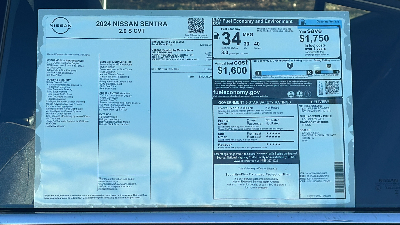 2024 Nissan Sentra S 11