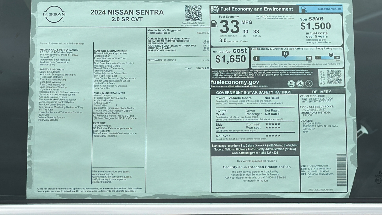 2024 Nissan Sentra SR 11