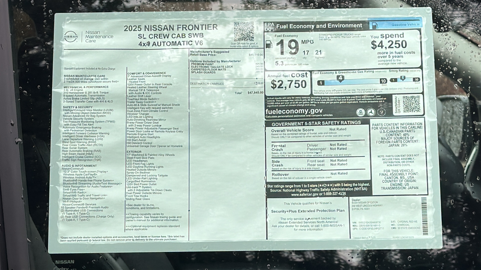 2025 Nissan Frontier SL 12