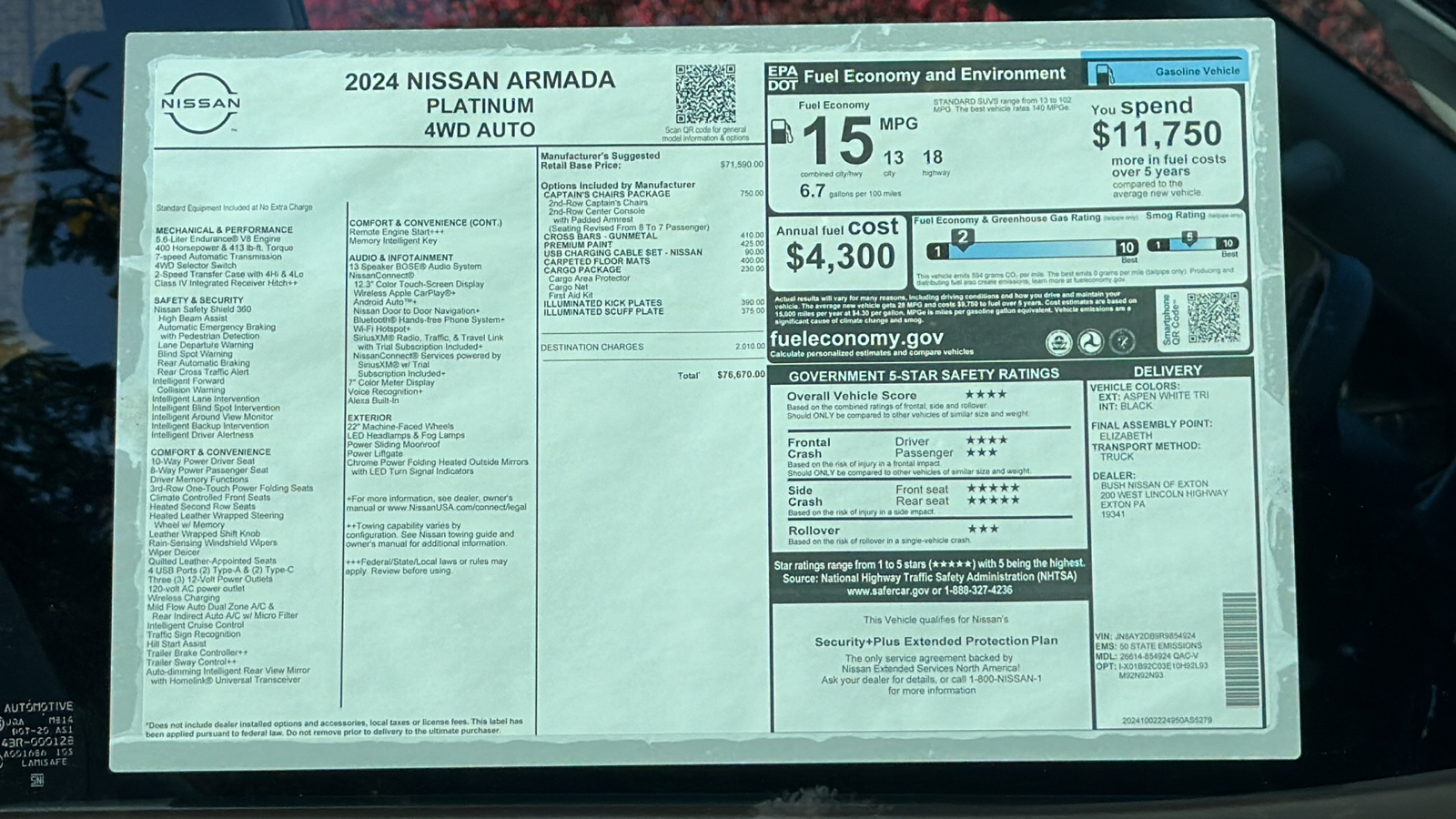 2024 Nissan Armada Platinum 13