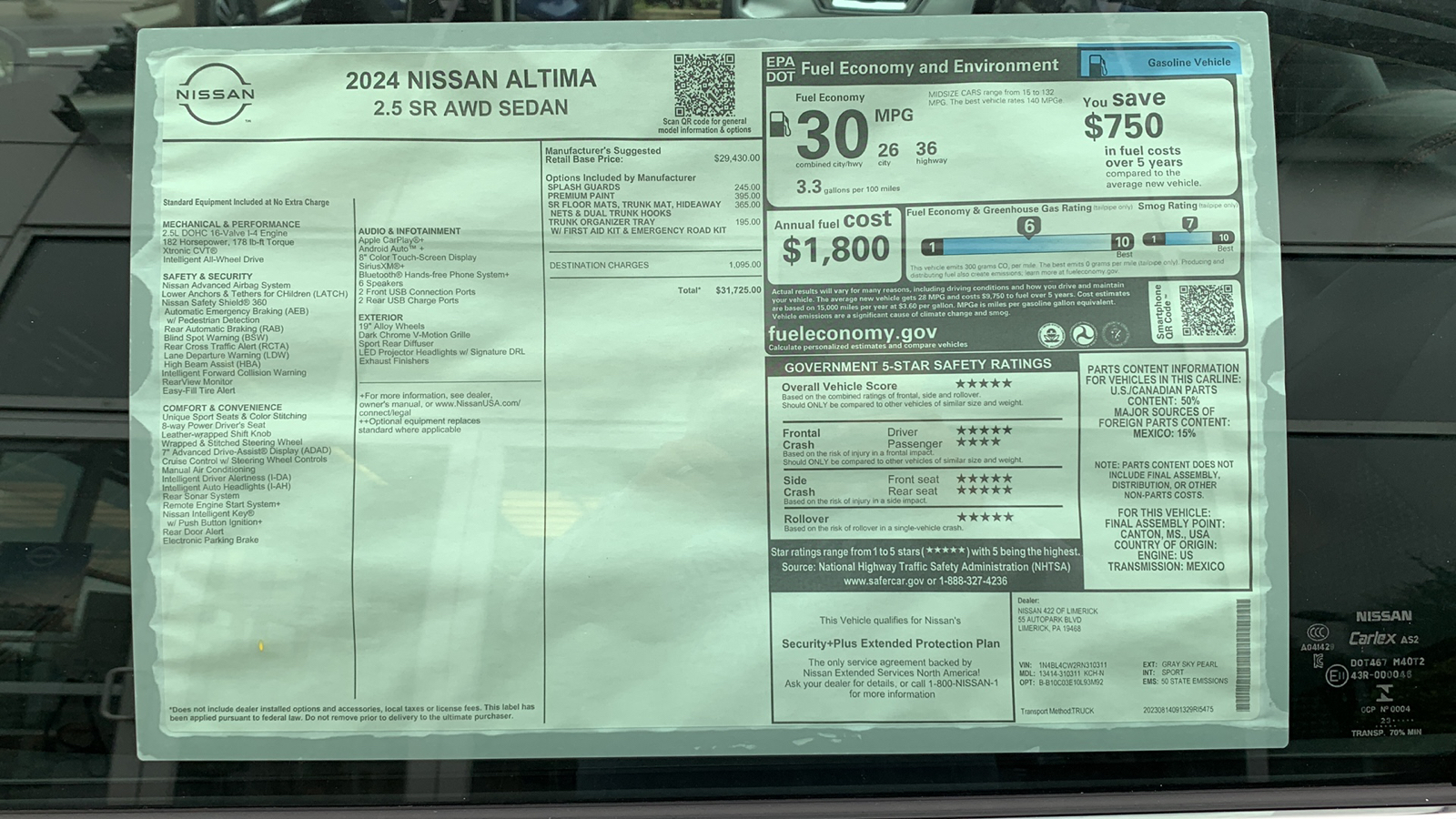 2024 Nissan Altima 2.5 SR 11