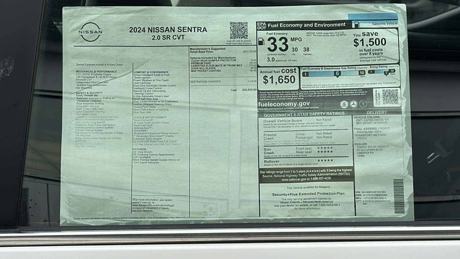 2024 Nissan Sentra SR 11