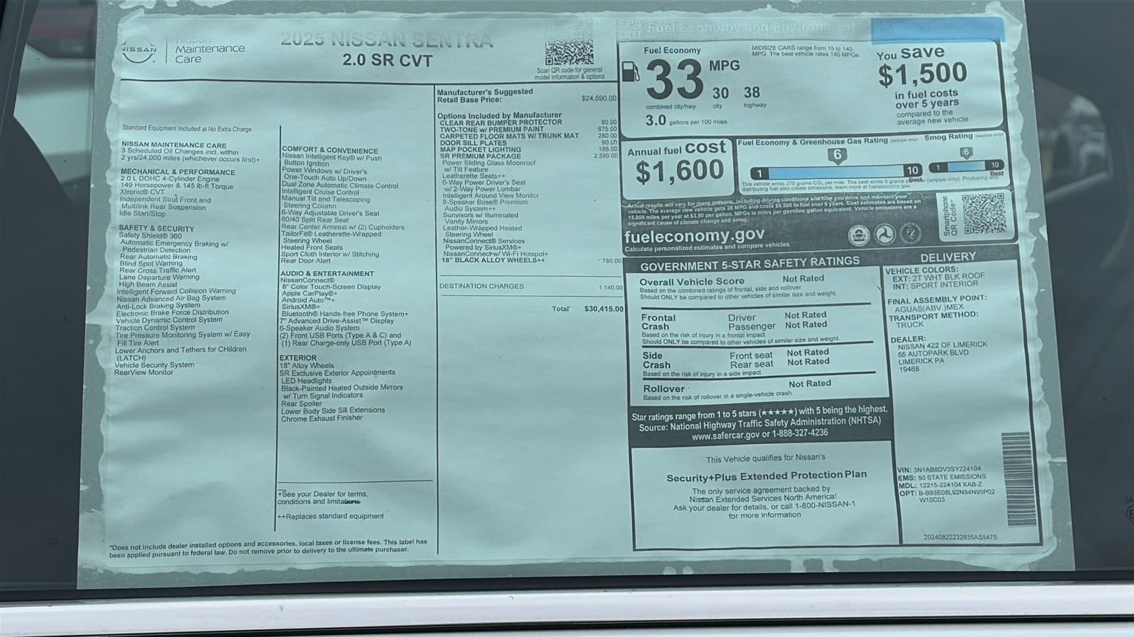 2025 Nissan Sentra SR 12