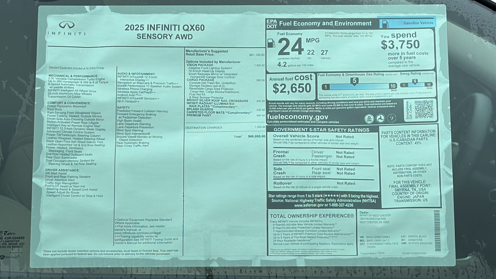 2025 INFINITI QX60 SENSORY 13