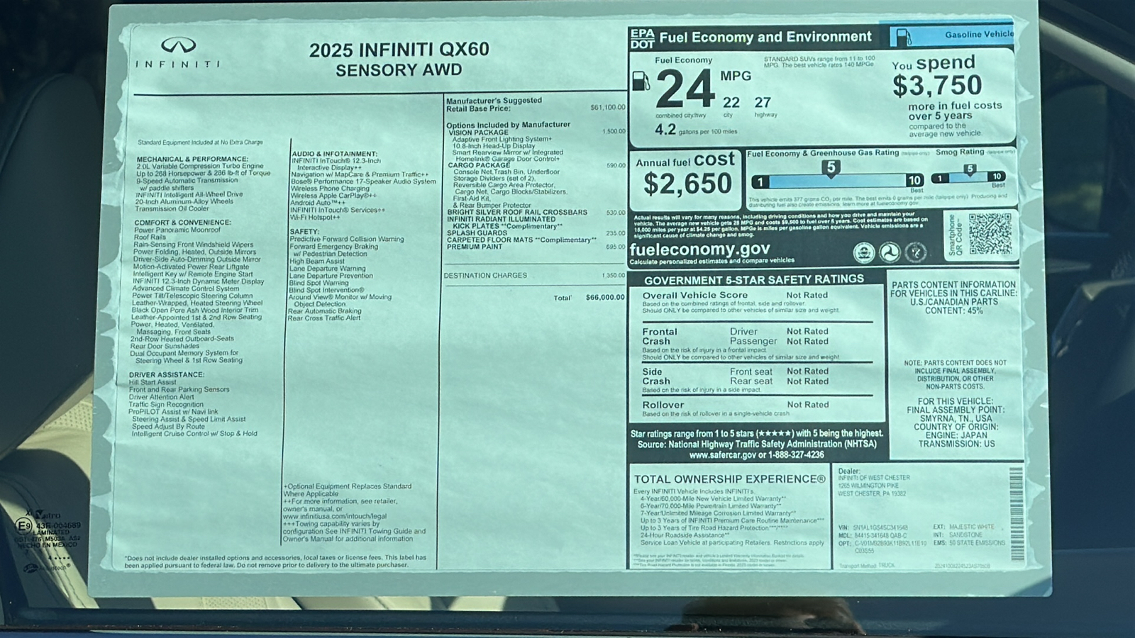 2025 INFINITI QX60 SENSORY 13