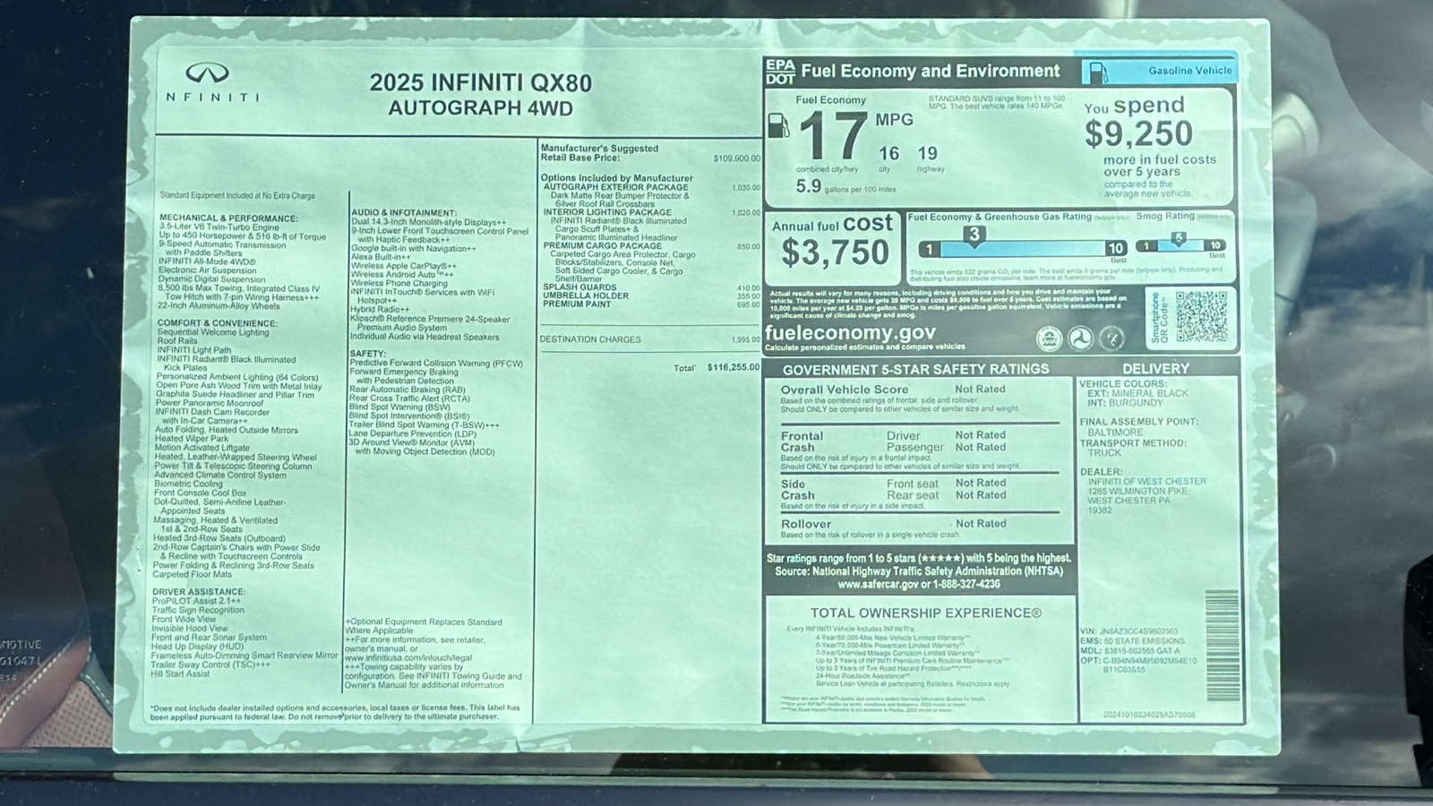 2025 INFINITI QX80 AUTOGRAPH 13