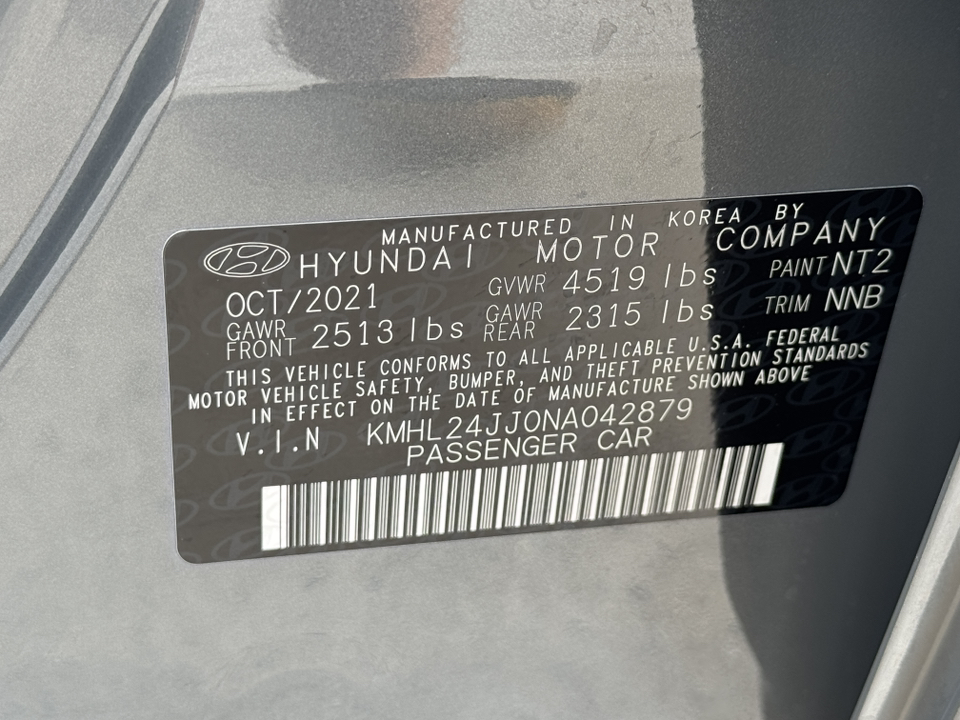 2022 Hyundai Sonata Hybrid Blue 32