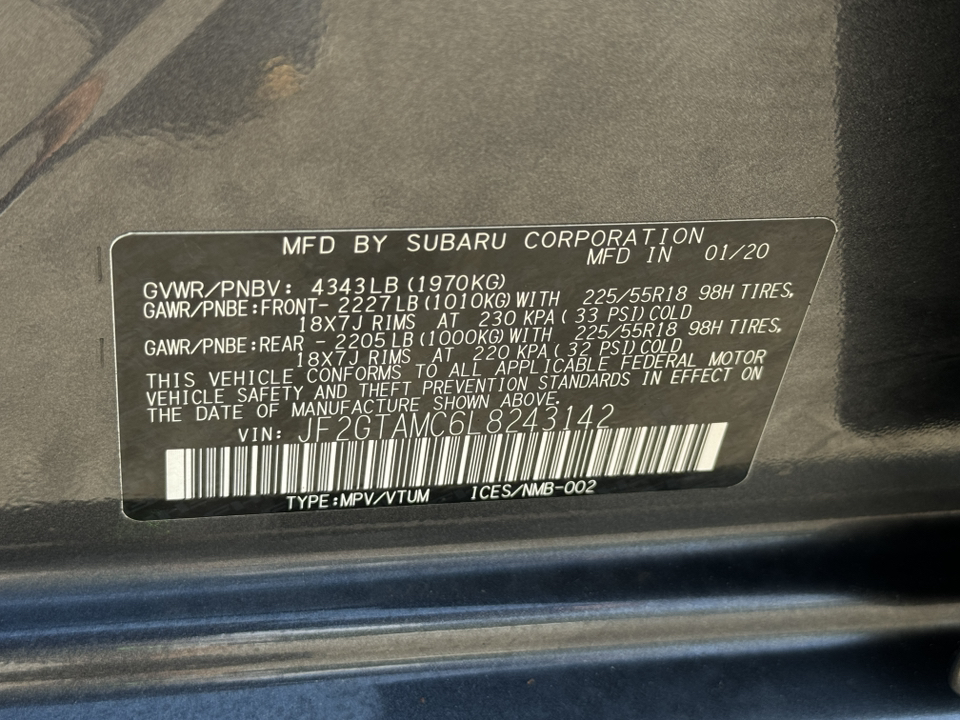 2020 Subaru Crosstrek Limited 40
