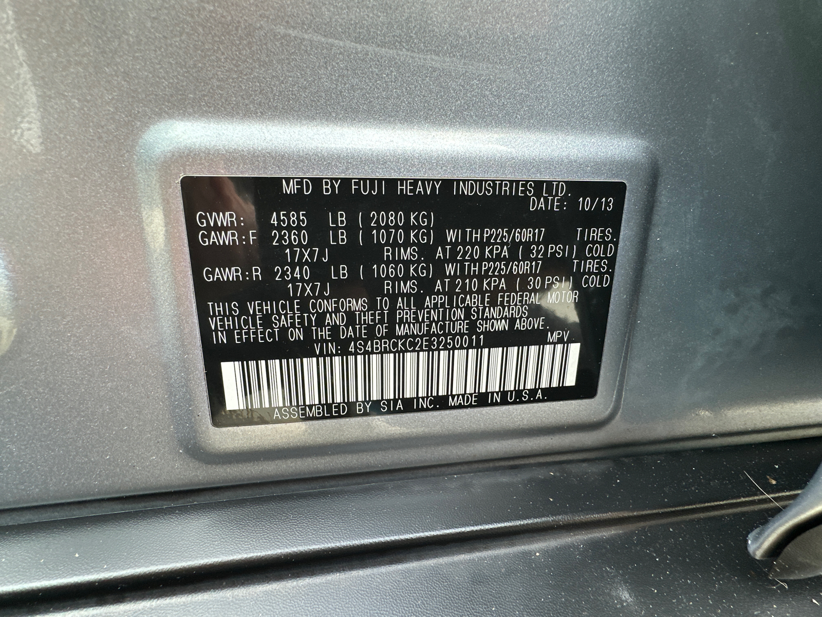 2014 Subaru Outback 2.5i 48