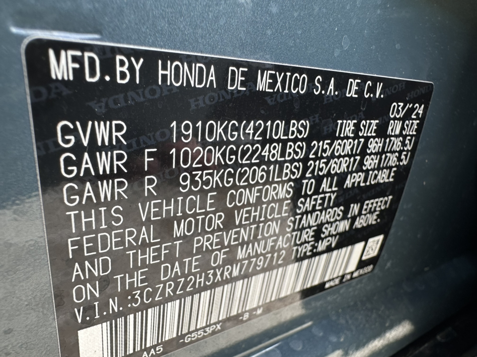 2024 Honda HR-V LX 36